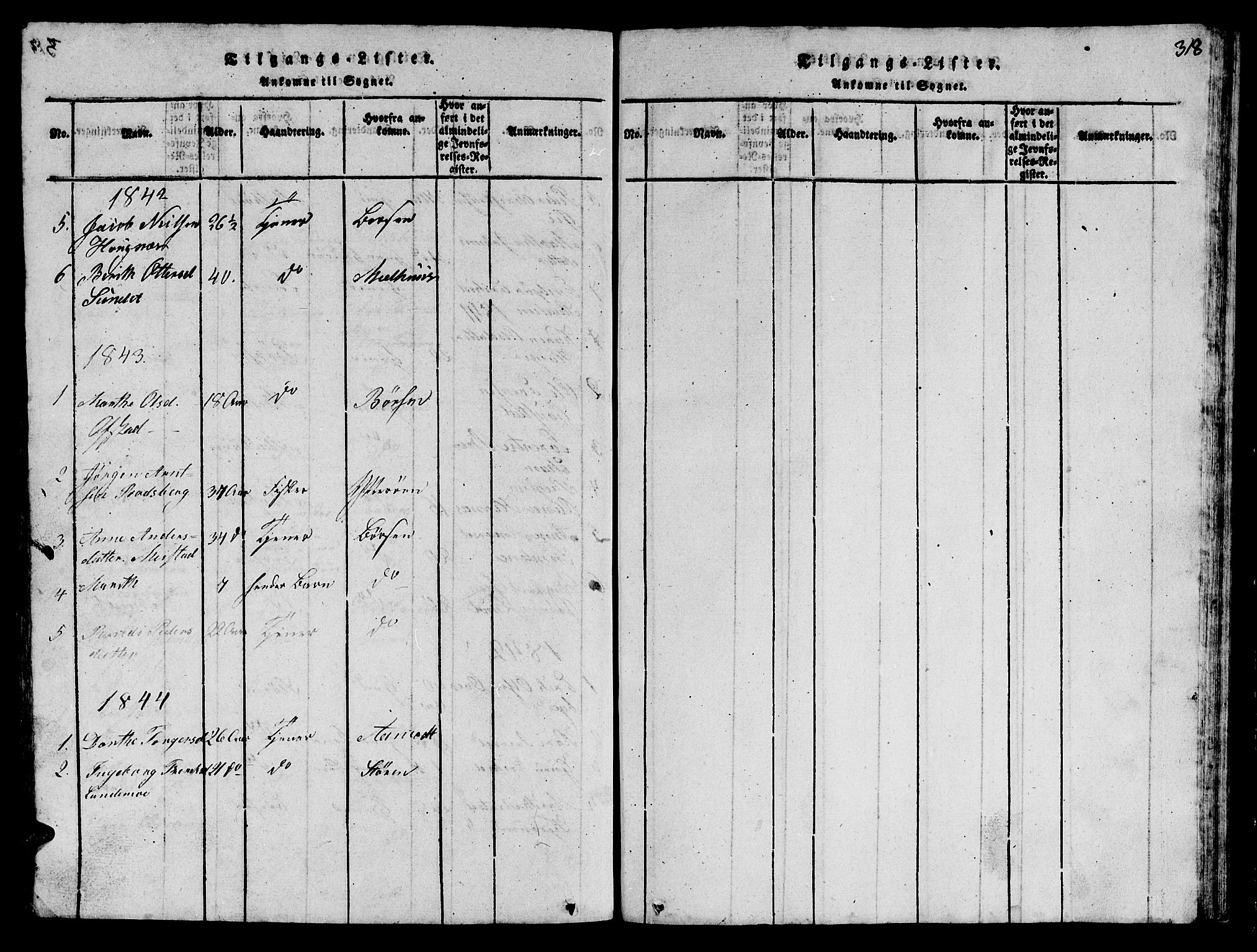Ministerialprotokoller, klokkerbøker og fødselsregistre - Sør-Trøndelag, AV/SAT-A-1456/612/L0385: Parish register (copy) no. 612C01, 1816-1845, p. 318