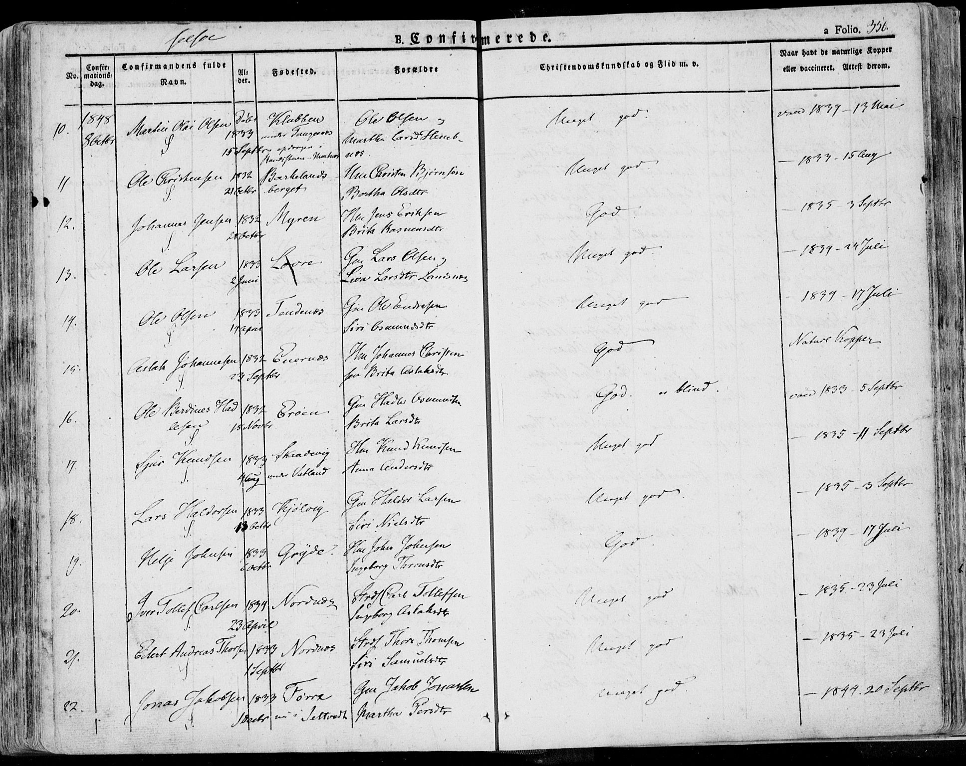 Jelsa sokneprestkontor, SAST/A-101842/01/IV: Parish register (official) no. A 6.1, 1828-1853, p. 350