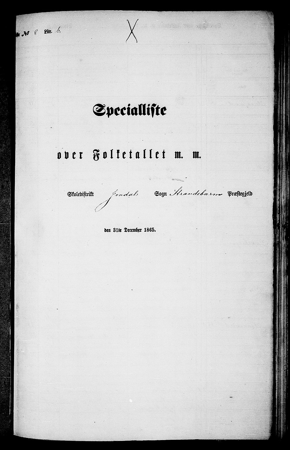 RA, 1865 census for Strandebarm, 1865, p. 156