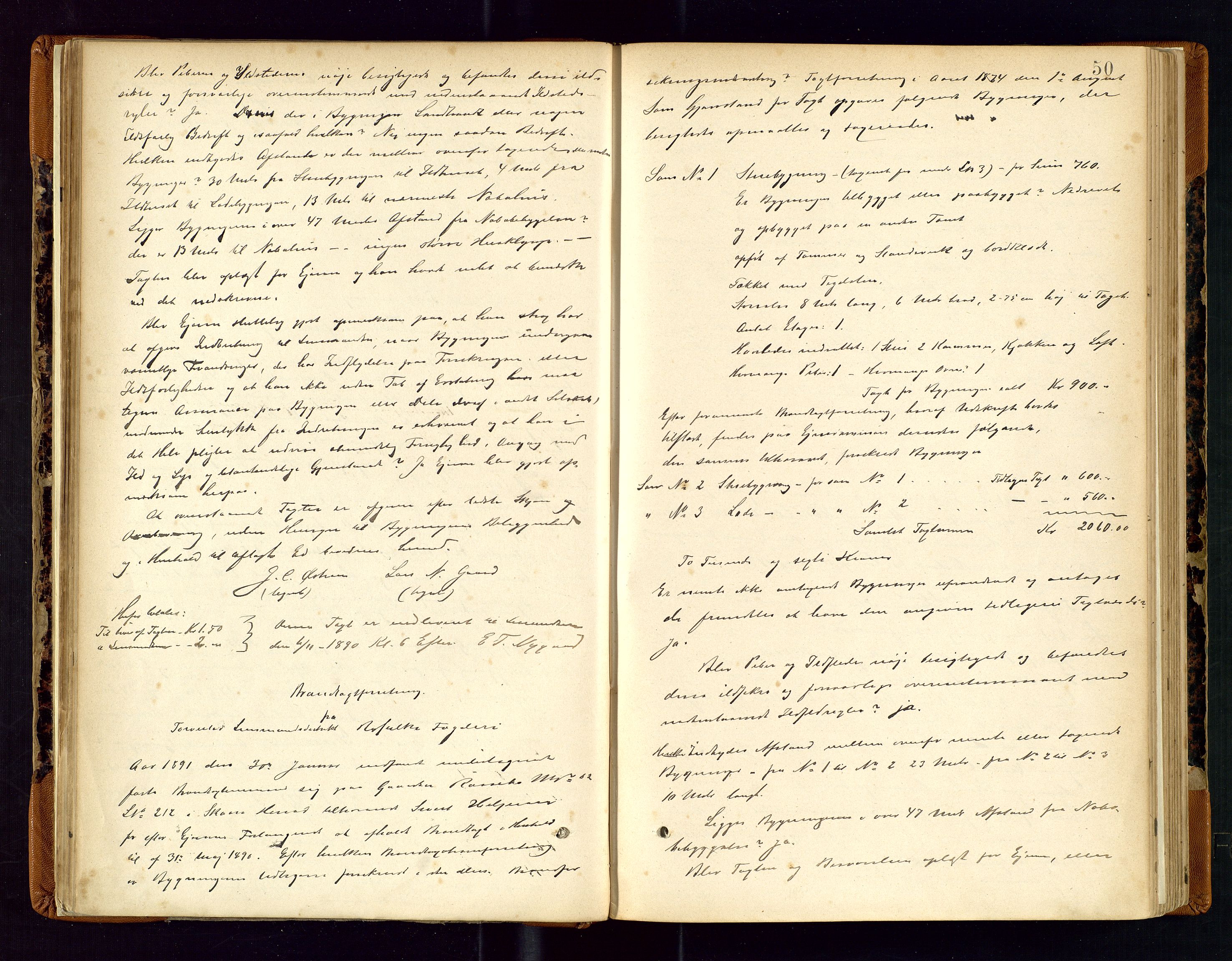 Torvestad lensmannskontor, AV/SAST-A-100307/1/Goa/L0002: "Brandtaxationsprotokol for Torvestad Thinglag", 1883-1917, p. 49b-50a