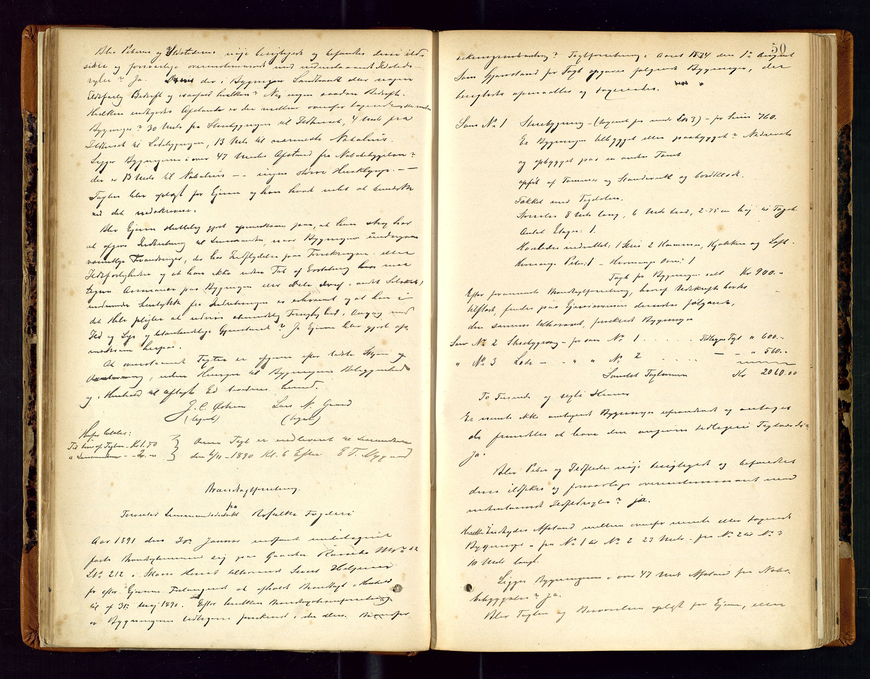 Torvestad lensmannskontor, SAST/A-100307/1/Goa/L0002: "Brandtaxationsprotokol for Torvestad Thinglag", 1883-1917, p. 49b-50a