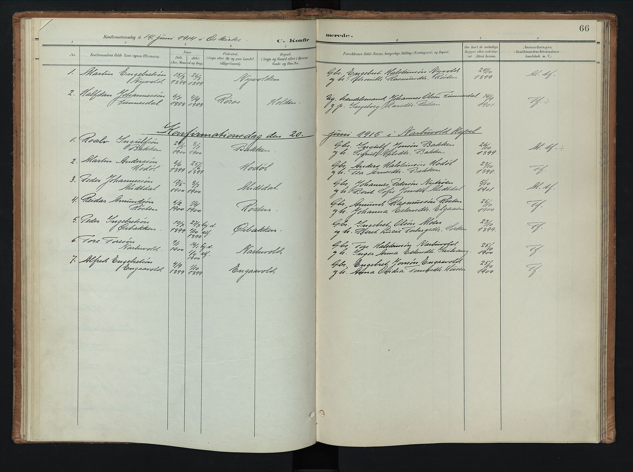 Tolga prestekontor, AV/SAH-PREST-062/K/L0010: Parish register (official) no. 10, 1901-1915, p. 66