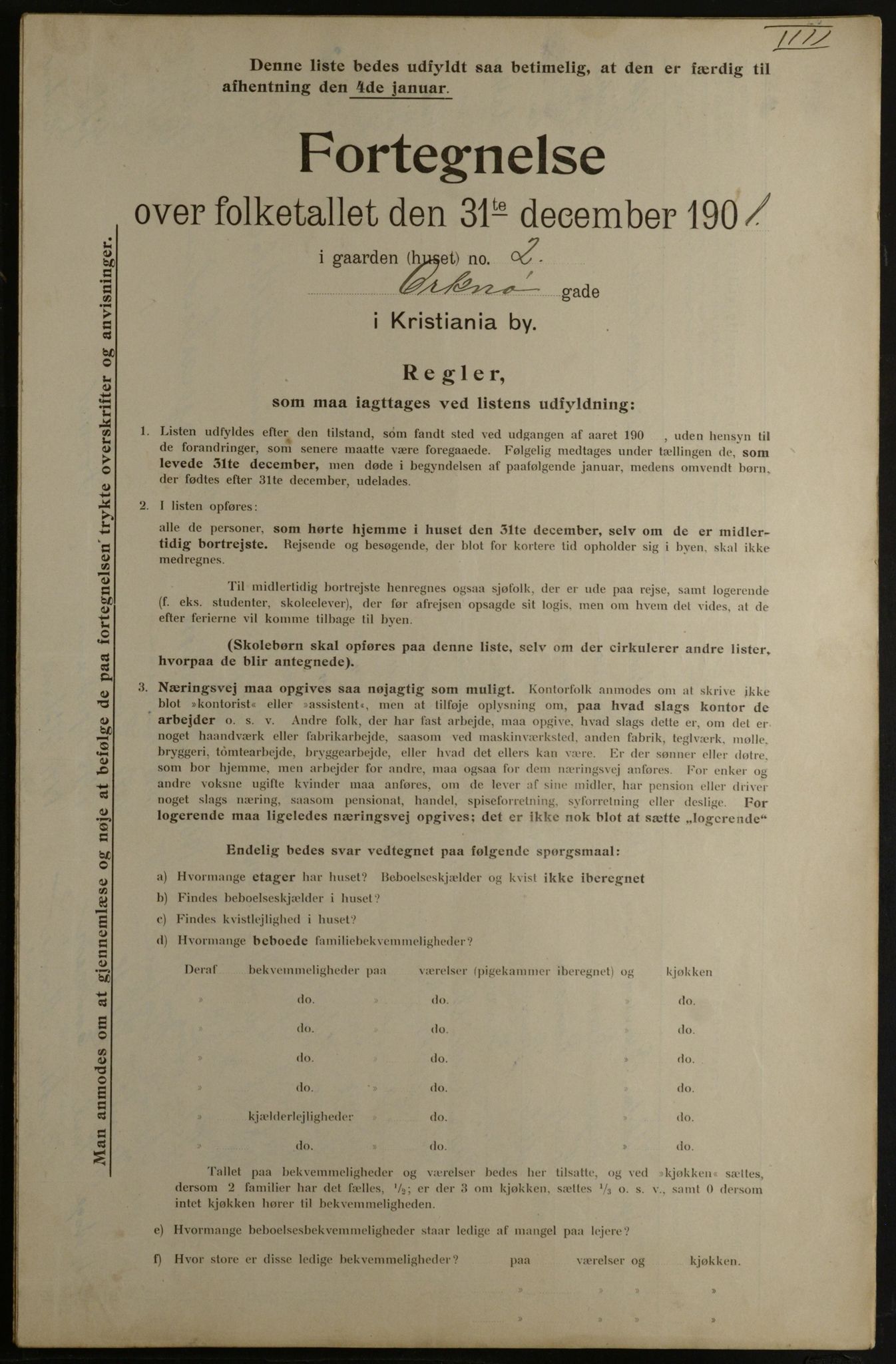 OBA, Municipal Census 1901 for Kristiania, 1901, p. 11618