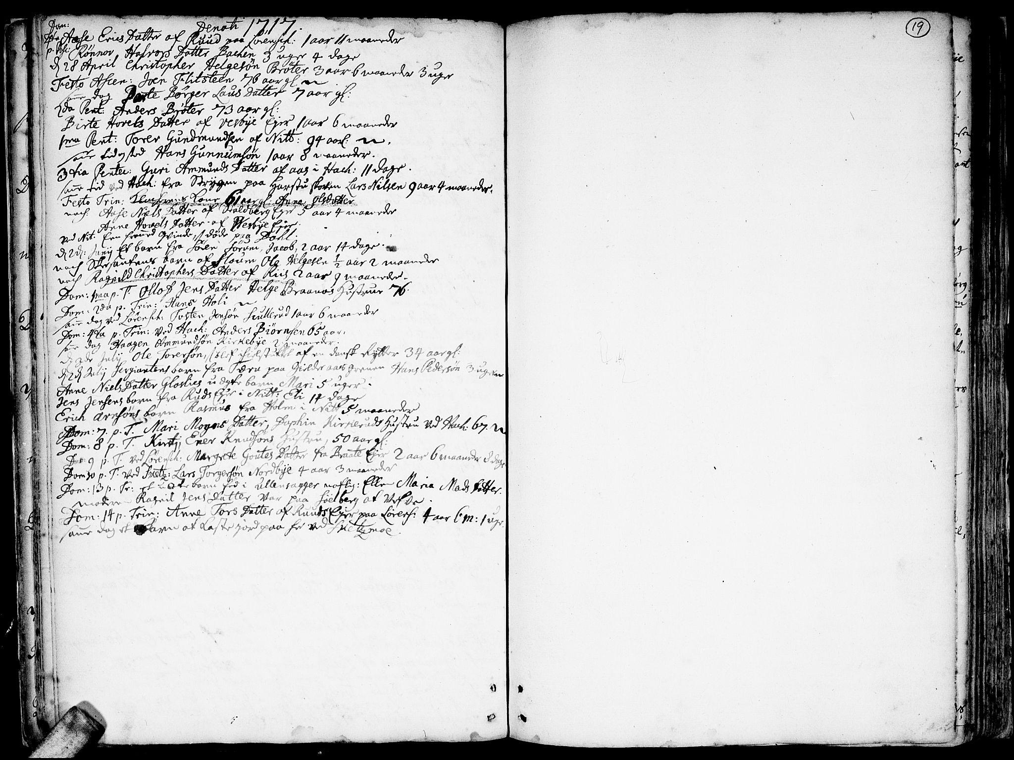 Skedsmo prestekontor Kirkebøker, AV/SAO-A-10033a/F/Fa/L0002: Parish register (official) no. I 2, 1715-1727, p. 19