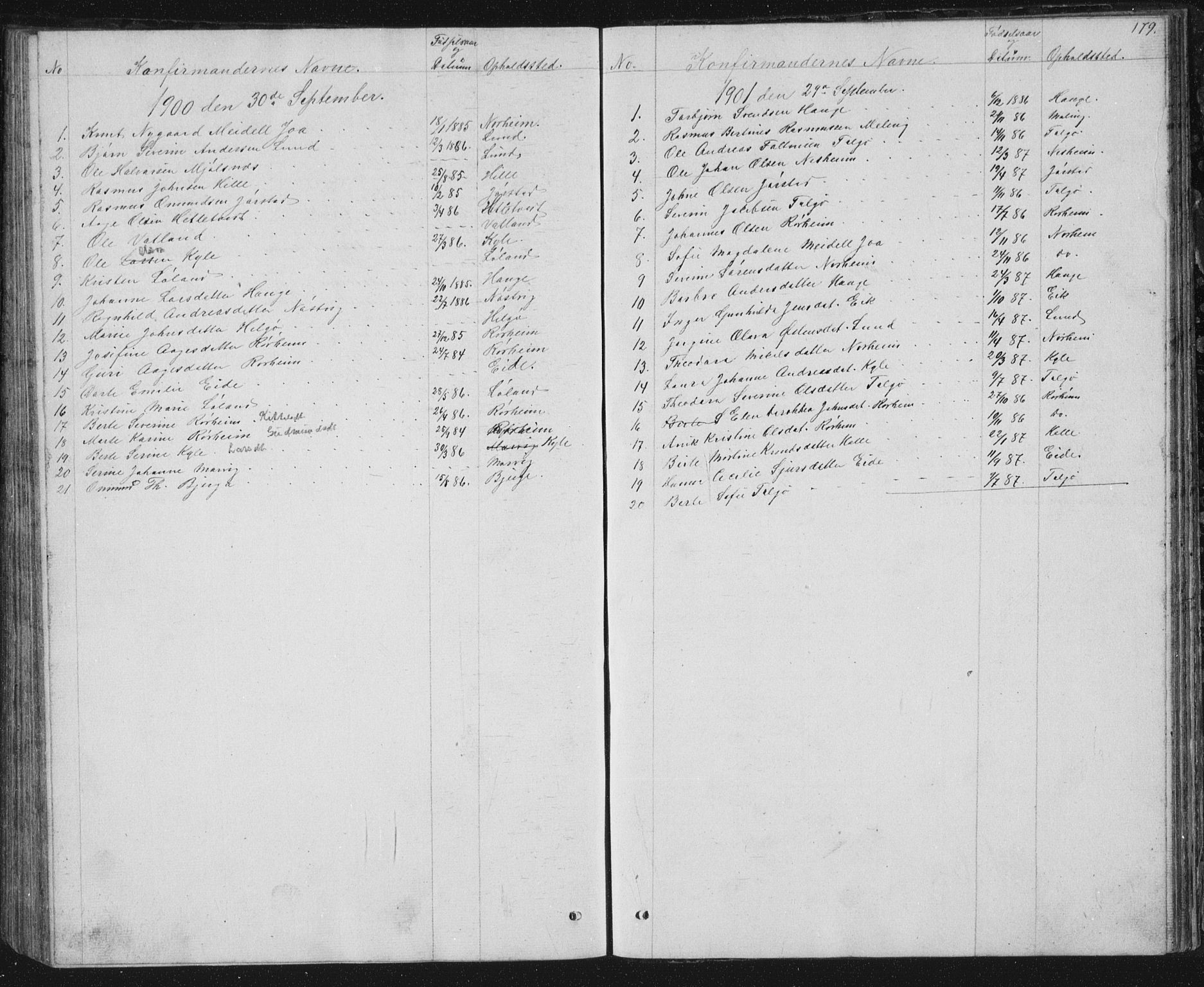 Nedstrand sokneprestkontor, SAST/A-101841/01/V: Parish register (copy) no. B 2, 1848-1933, p. 179