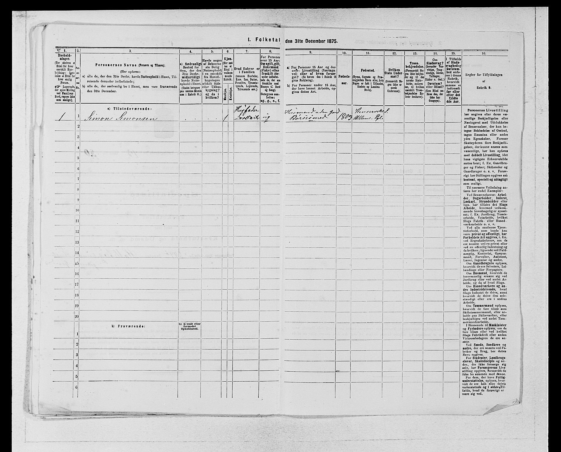 SAB, 1875 census for 1230P Ullensvang, 1875, p. 1387