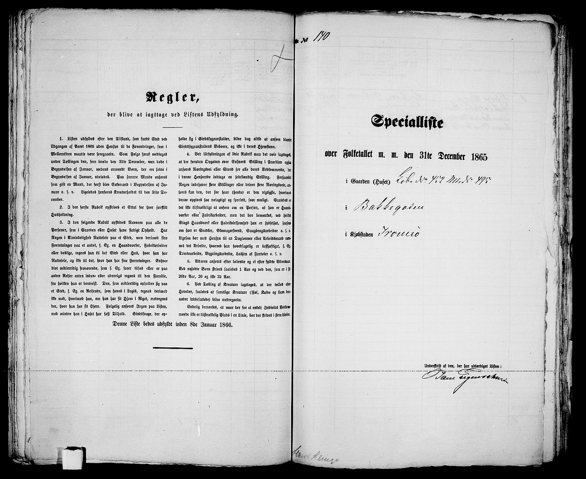 RA, 1865 census for Tromsø, 1865, p. 293