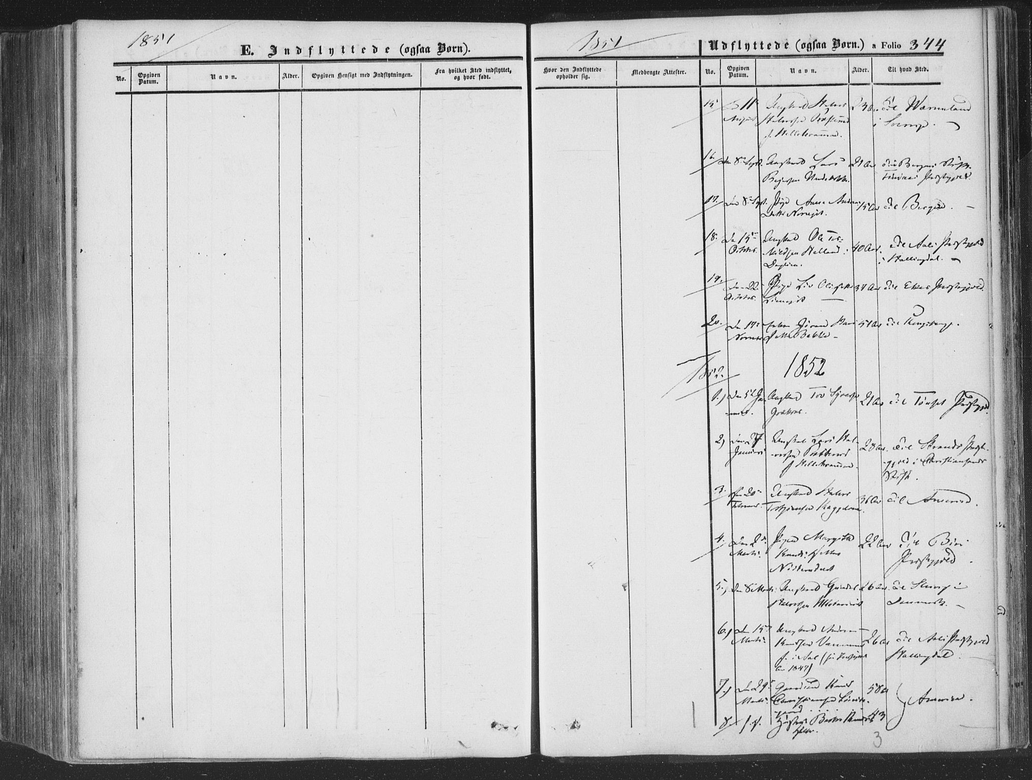 Rollag kirkebøker, AV/SAKO-A-240/F/Fa/L0008: Parish register (official) no. I 8, 1847-1860, p. 344