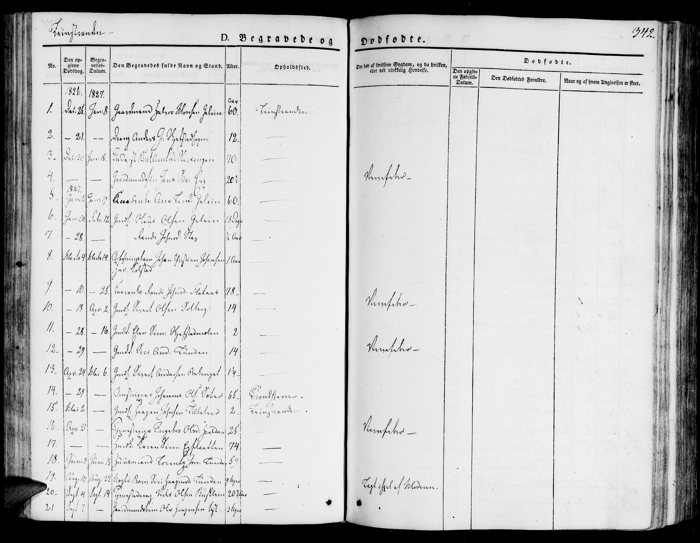 Ministerialprotokoller, klokkerbøker og fødselsregistre - Sør-Trøndelag, SAT/A-1456/691/L1071: Parish register (official) no. 691A05 /2, 1826-1841, p. 342