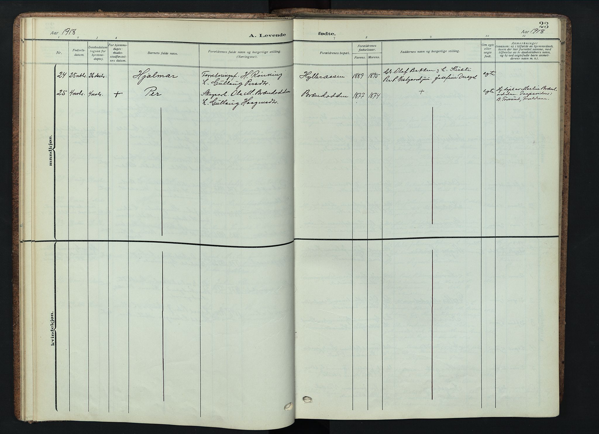 Engerdal prestekontor, AV/SAH-PREST-048/H/Ha/Hab/L0001: Parish register (copy) no. 1, 1911-1947, p. 23