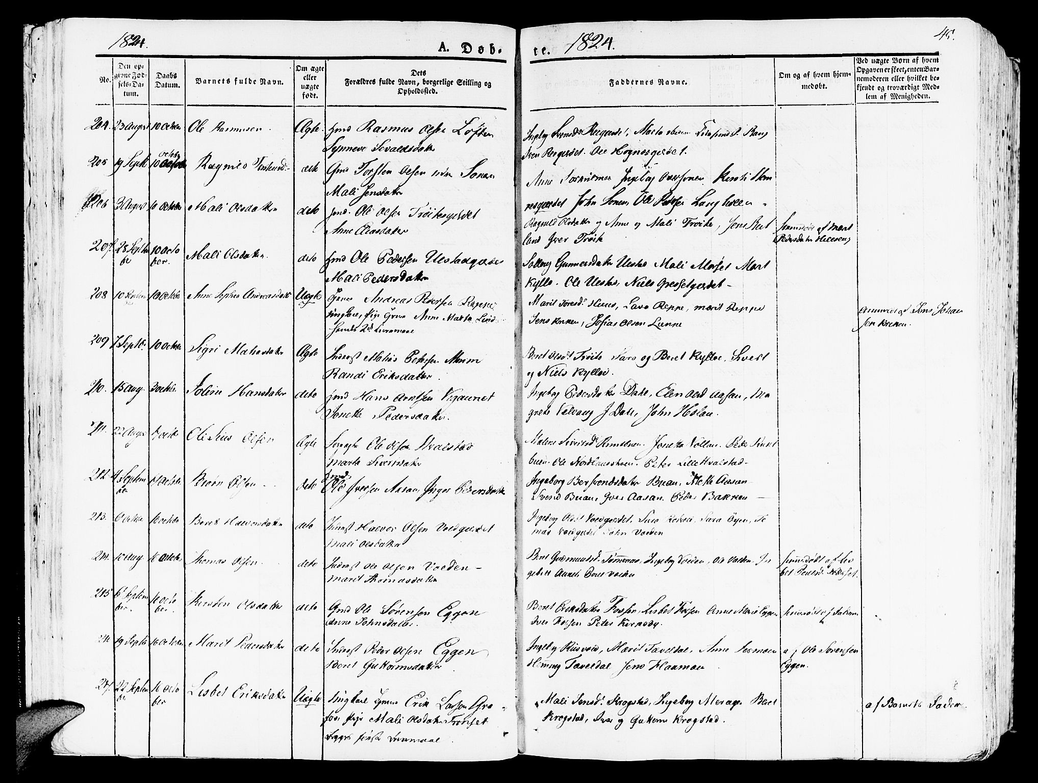 Ministerialprotokoller, klokkerbøker og fødselsregistre - Nord-Trøndelag, AV/SAT-A-1458/709/L0070: Parish register (official) no. 709A10, 1820-1832, p. 45