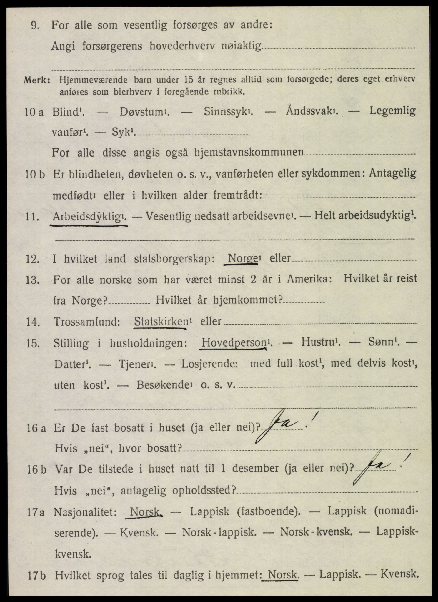 SAT, 1920 census for Vega, 1920, p. 2514