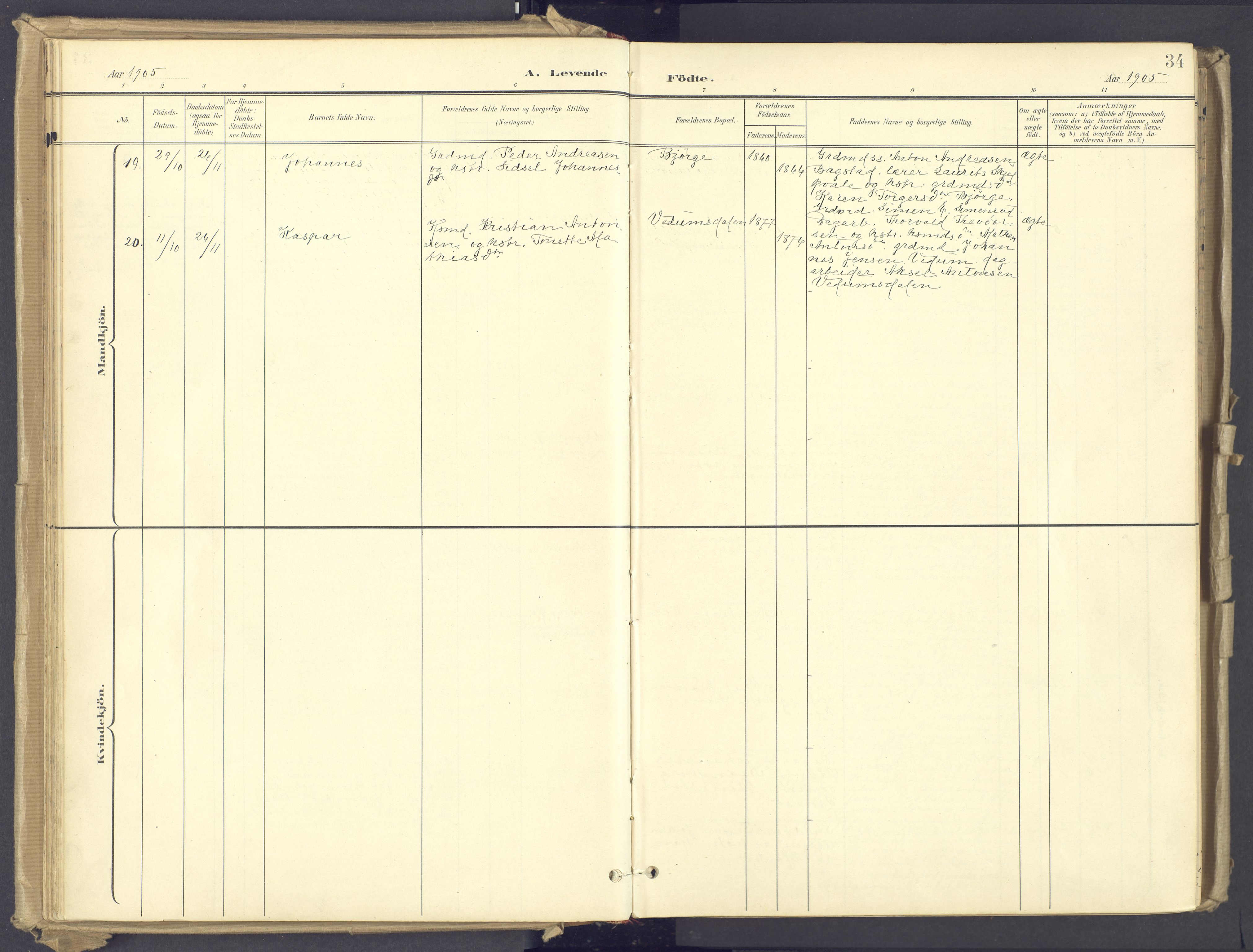 Øyer prestekontor, AV/SAH-PREST-084/H/Ha/Haa/L0012: Parish register (official) no. 12, 1897-1920, p. 34