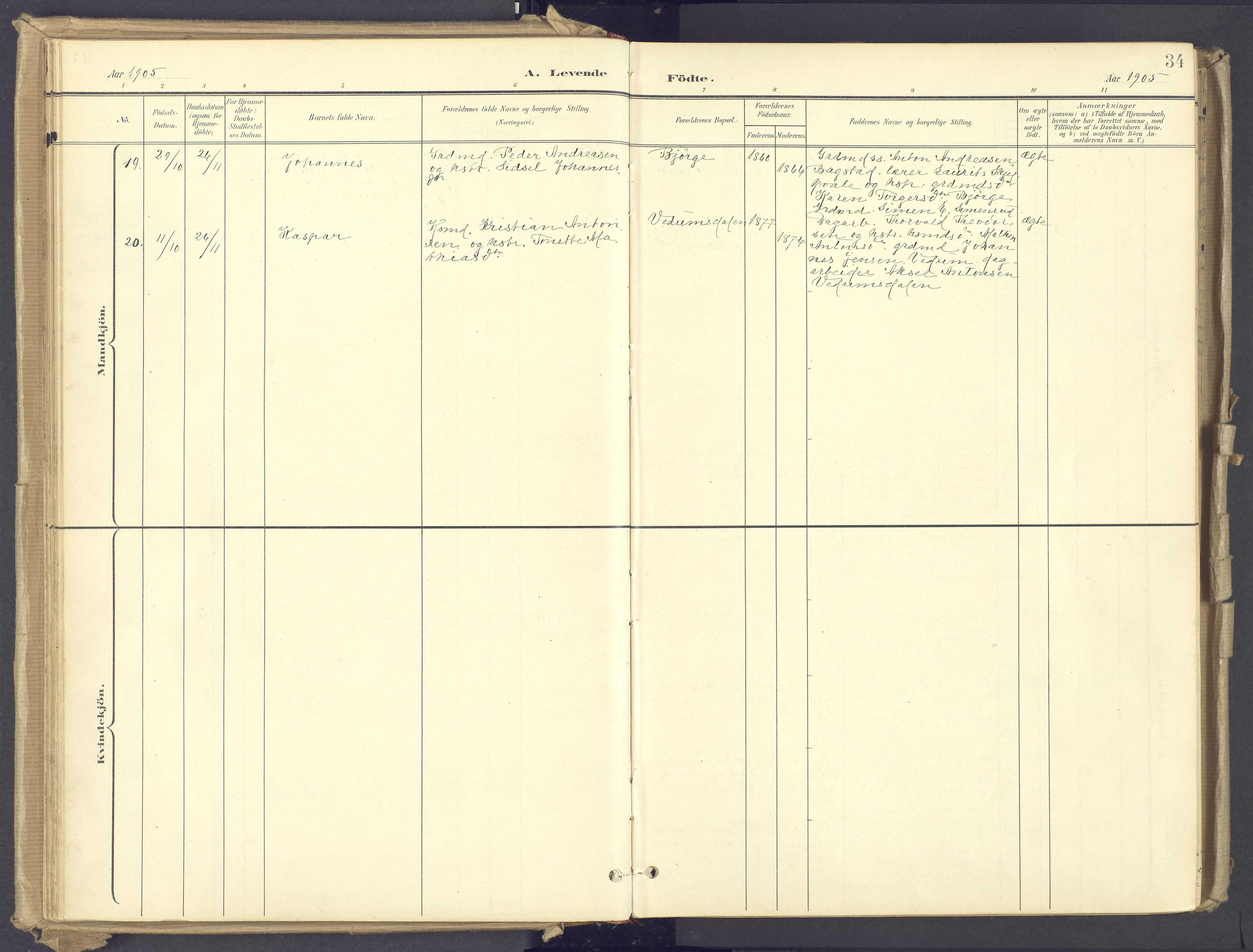 Øyer prestekontor, SAH/PREST-084/H/Ha/Haa/L0012: Parish register (official) no. 12, 1897-1920, p. 34