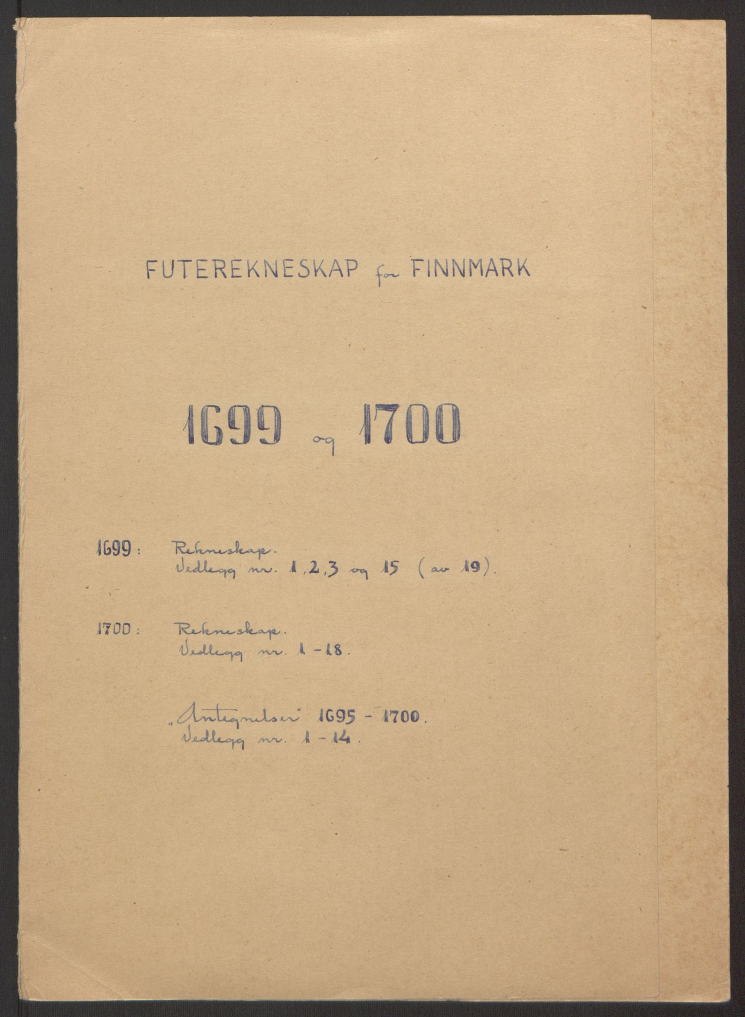 Rentekammeret inntil 1814, Reviderte regnskaper, Fogderegnskap, RA/EA-4092/R69/L4851: Fogderegnskap Finnmark/Vardøhus, 1691-1700, p. 376