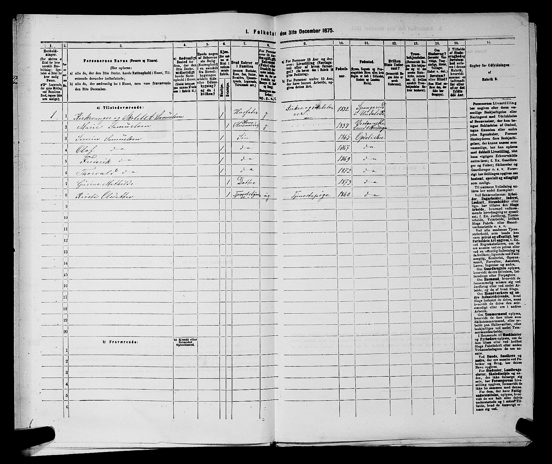 SAKO, 1875 census for 0633P Nore, 1875, p. 617