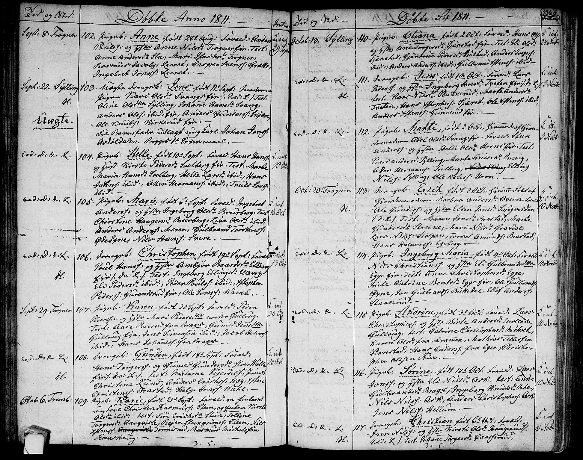 Lier kirkebøker, SAKO/A-230/F/Fa/L0007: Parish register (official) no. I 7, 1794-1813, p. 236