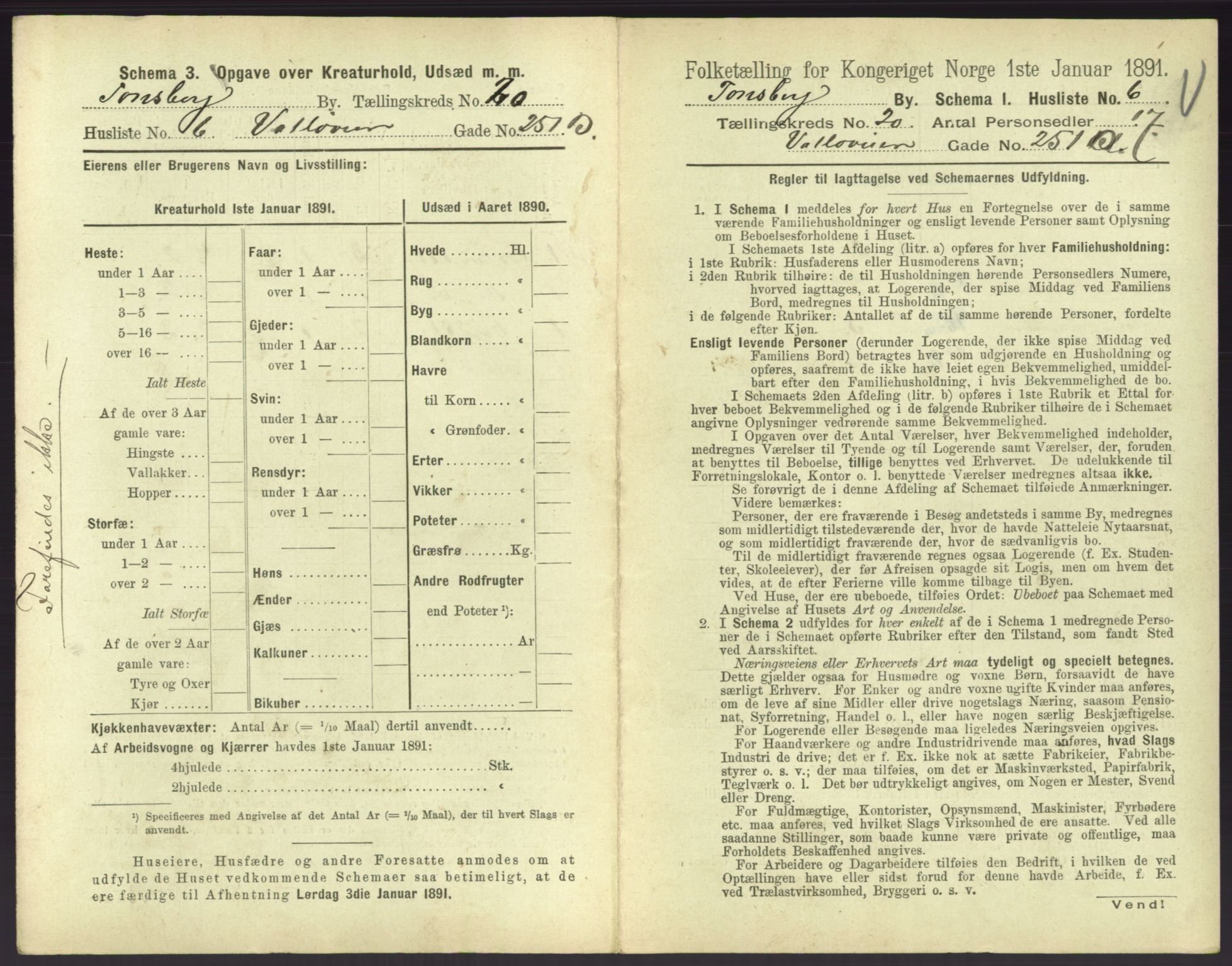 RA, 1891 census for 0705 Tønsberg, 1891, p. 688