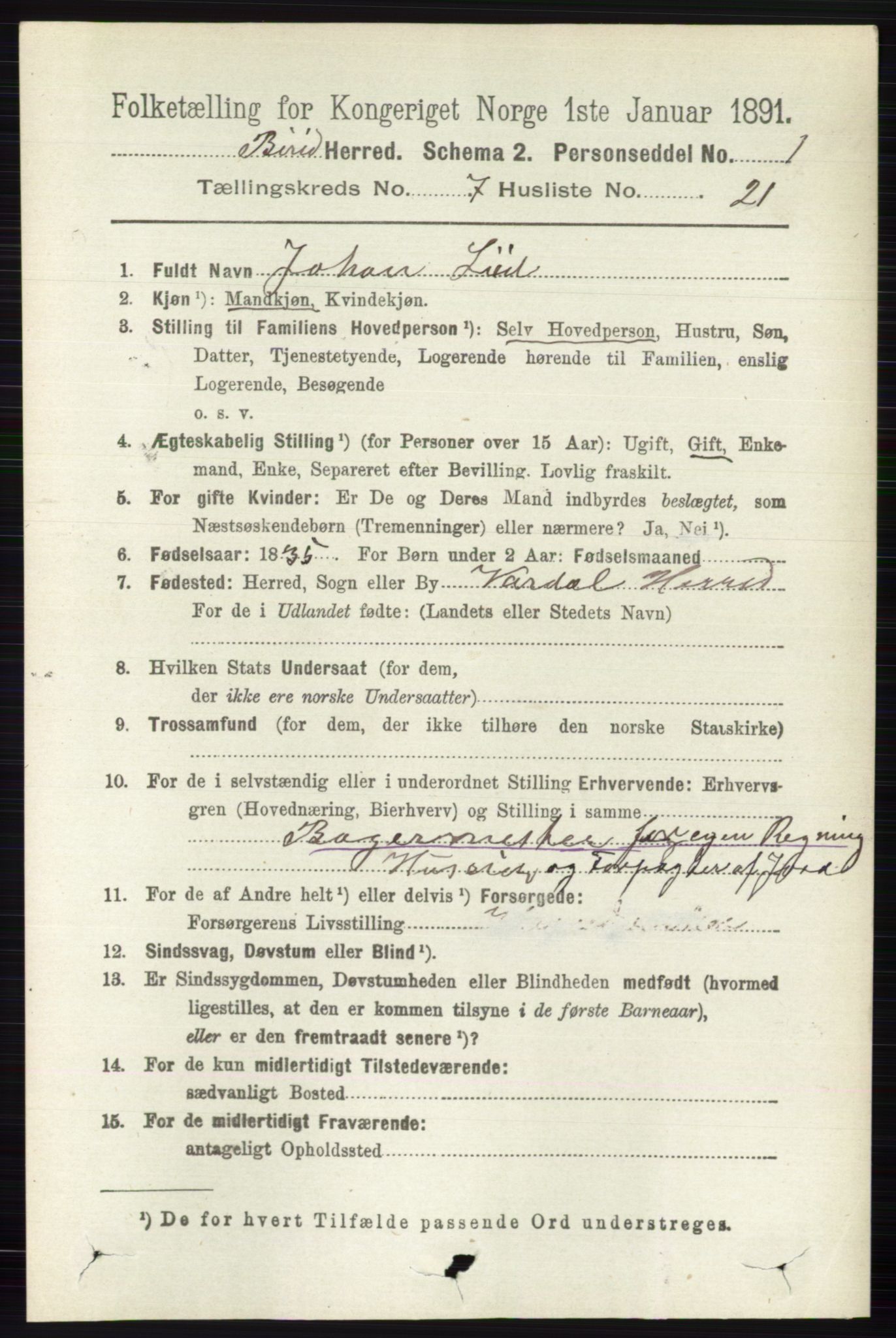 RA, 1891 census for 0525 Biri, 1891, p. 2576