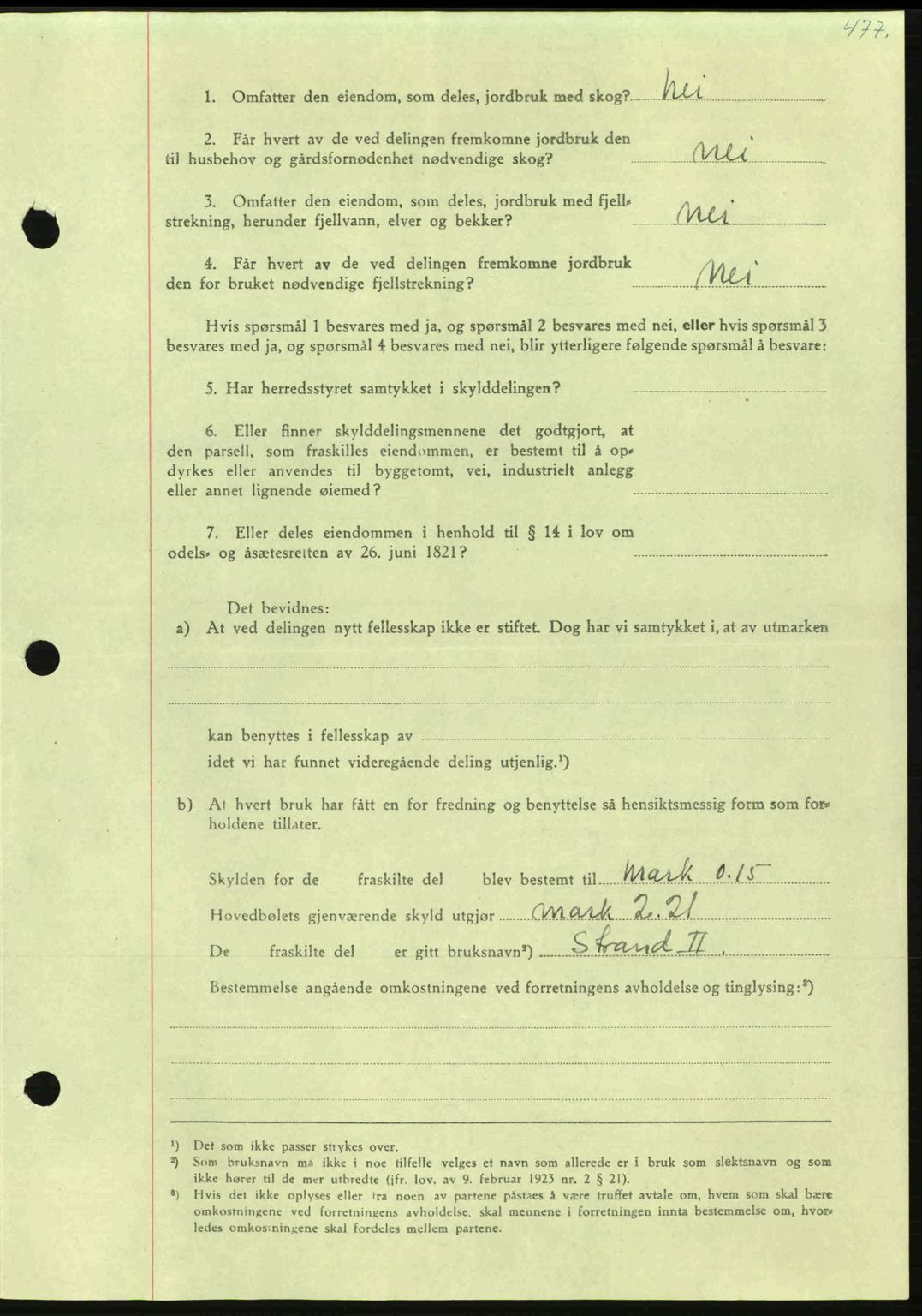 Nordmøre sorenskriveri, AV/SAT-A-4132/1/2/2Ca: Mortgage book no. A100a, 1945-1945, Diary no: : 1629/1945