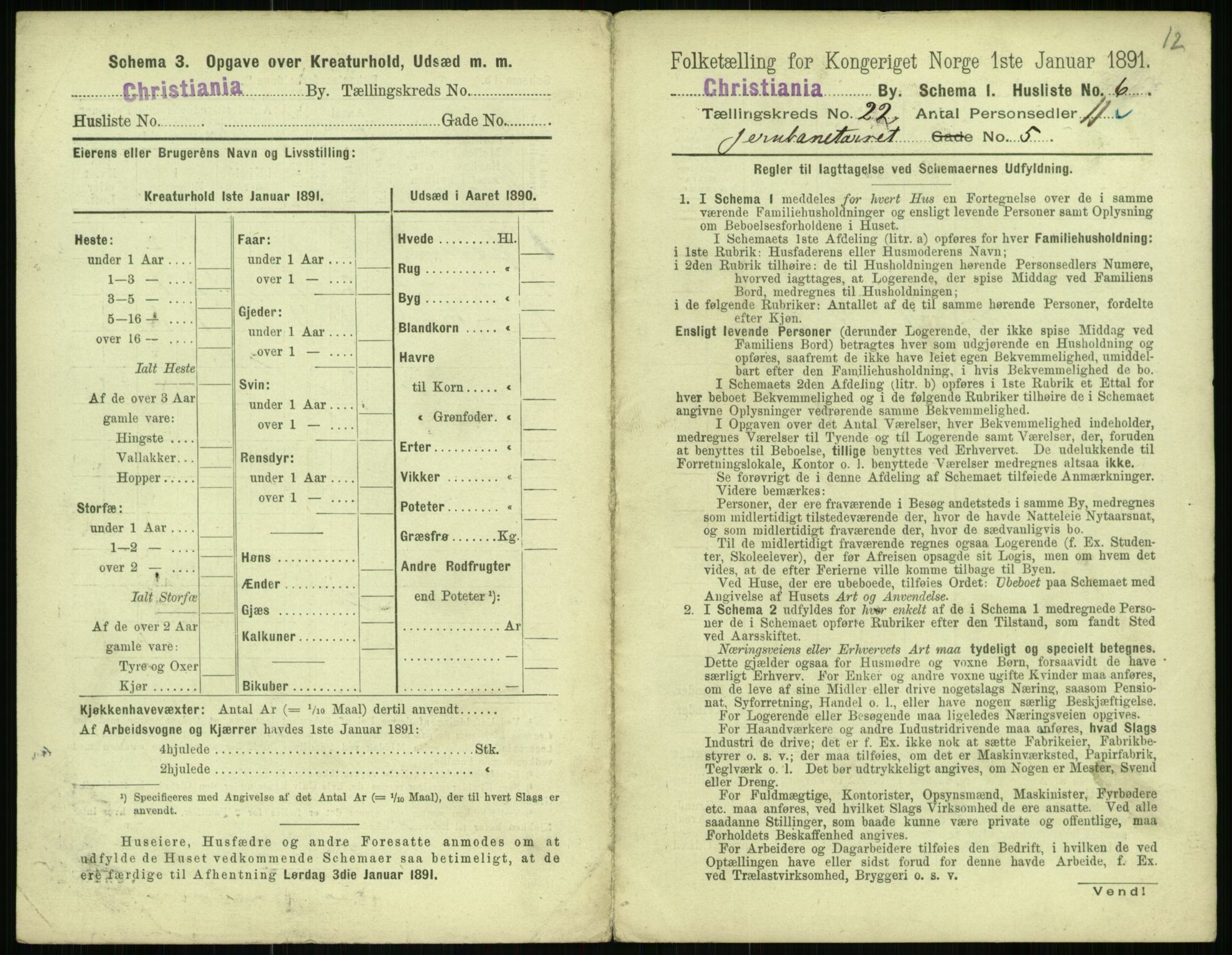 RA, 1891 census for 0301 Kristiania, 1891, p. 10850