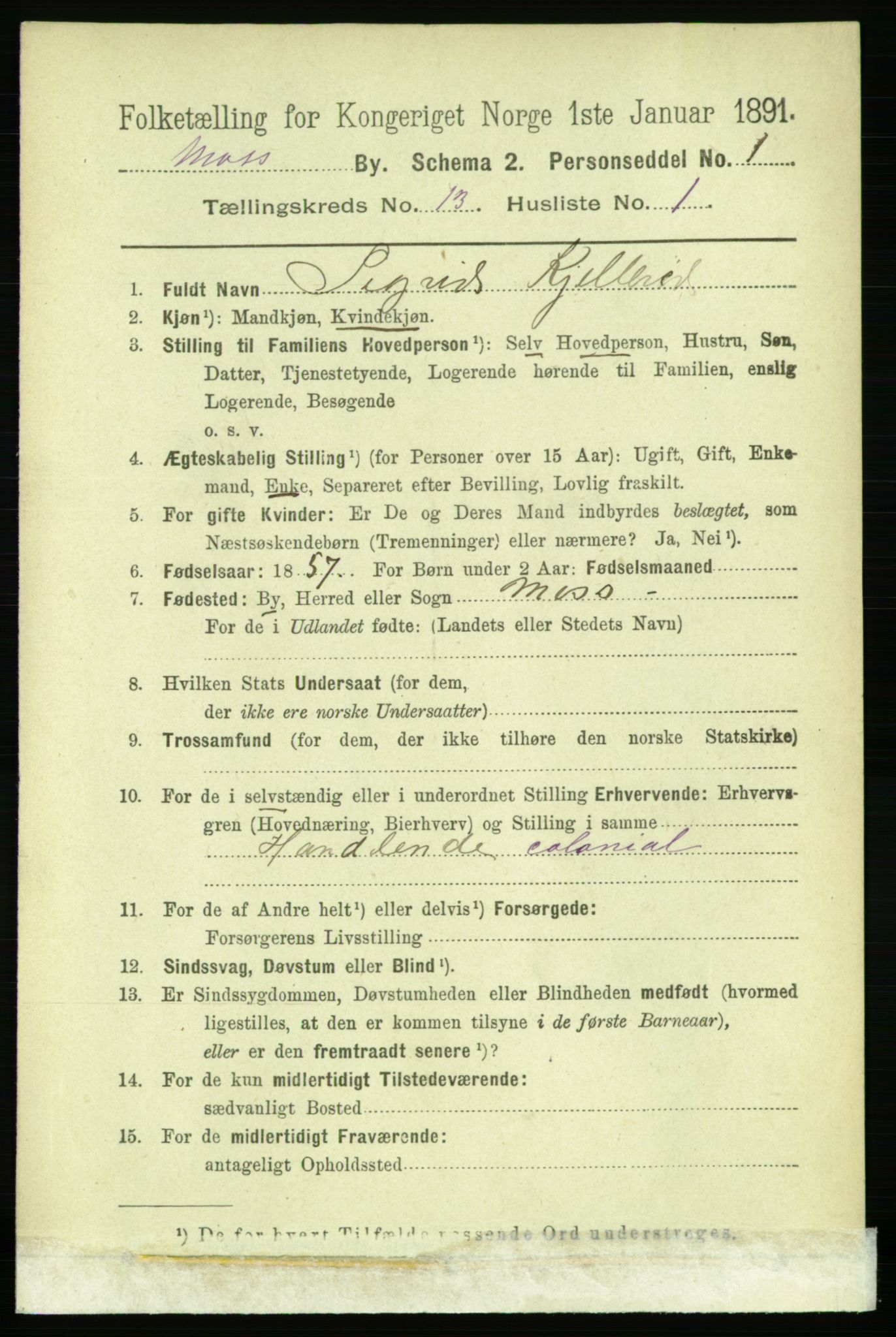 RA, 1891 census for 0104 Moss, 1891, p. 6524