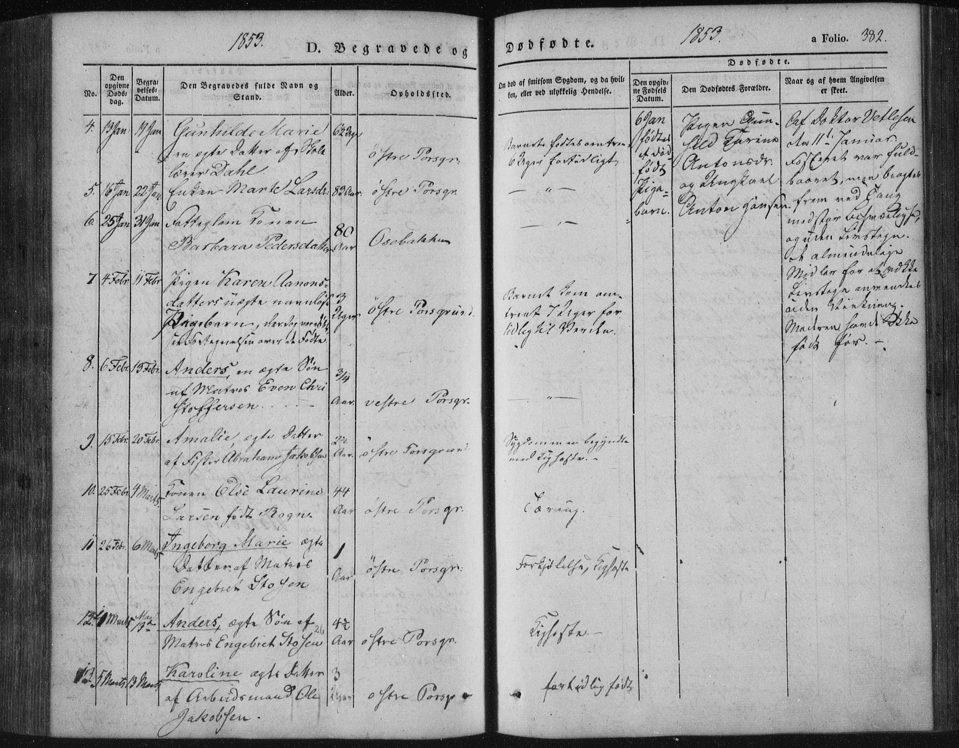 Porsgrunn kirkebøker , SAKO/A-104/F/Fa/L0006: Parish register (official) no. 6, 1841-1857, p. 382