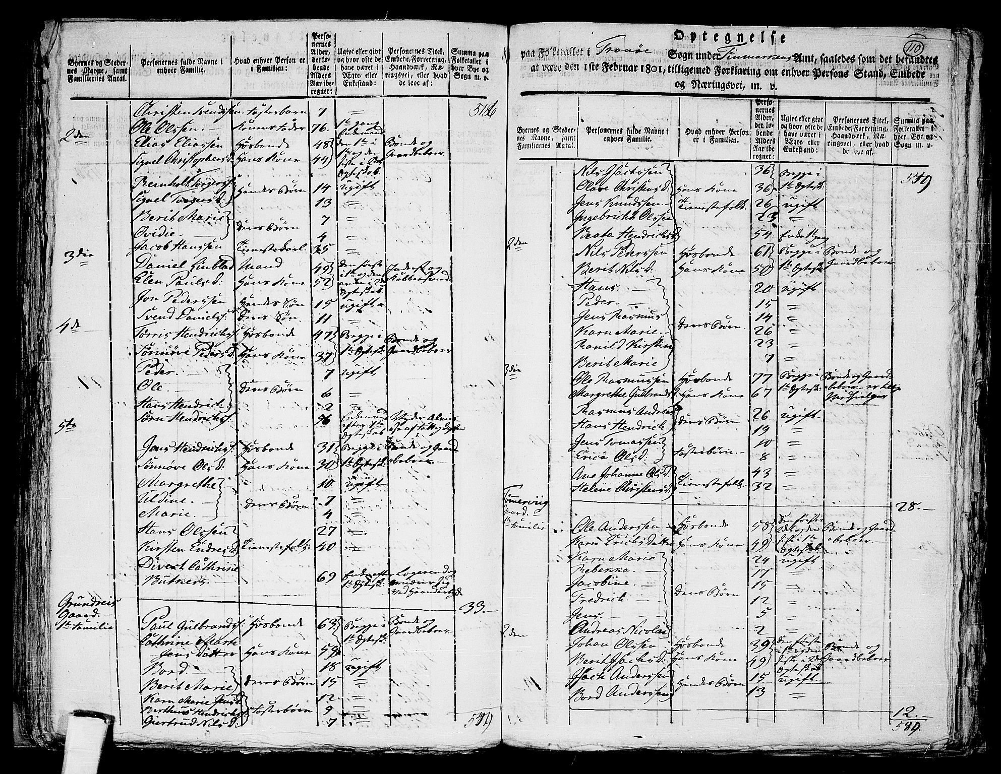 RA, 1801 census for 1927P Tranøy, 1801, p. 109b-110a