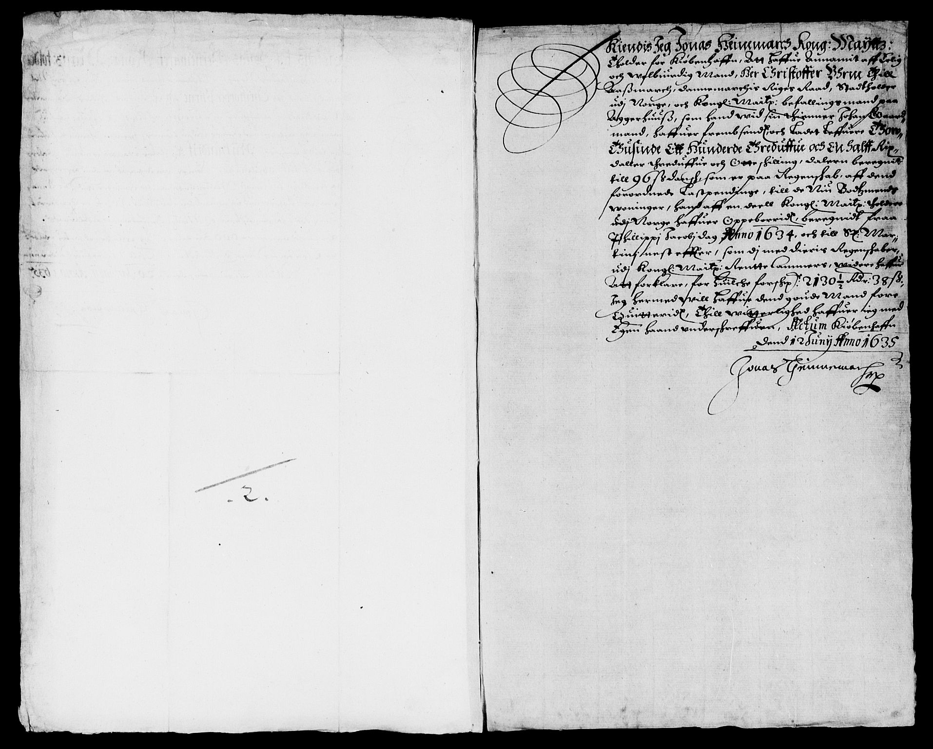 Rentekammeret inntil 1814, Reviderte regnskaper, Lensregnskaper, AV/RA-EA-5023/R/Rb/Rba/L0122: Akershus len, 1634-1636