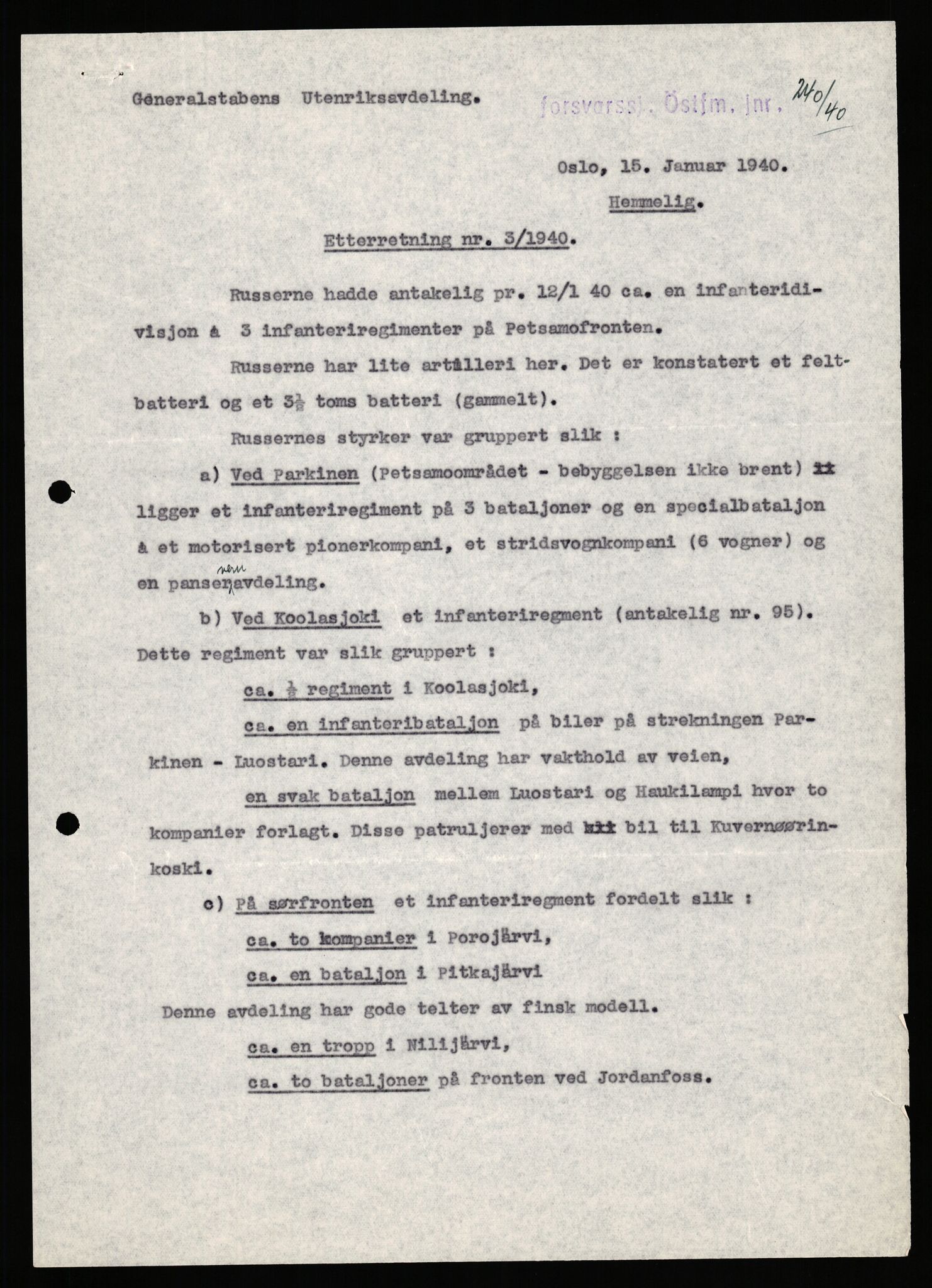 Forsvaret, Forsvarets krigshistoriske avdeling, AV/RA-RAFA-2017/Y/Yb/L0151: II-C-11-645  -  6. Divisjon: avsnittsjefen i Øst-Finnmark, 1940, p. 900