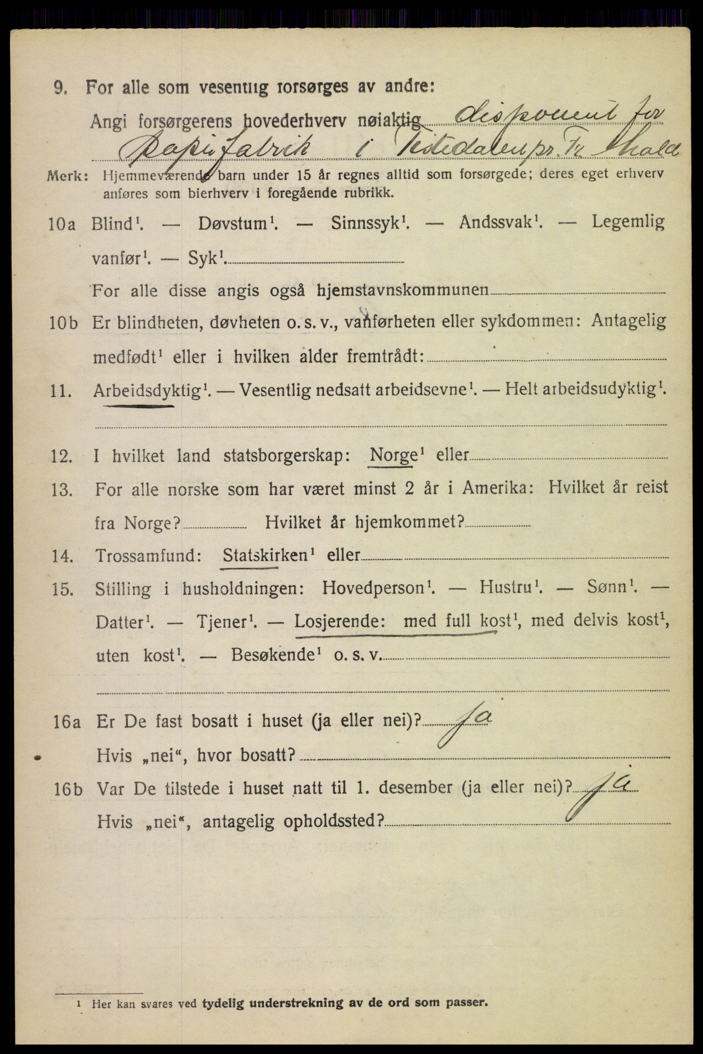 SAH, 1920 census for Fåberg, 1920, p. 8147