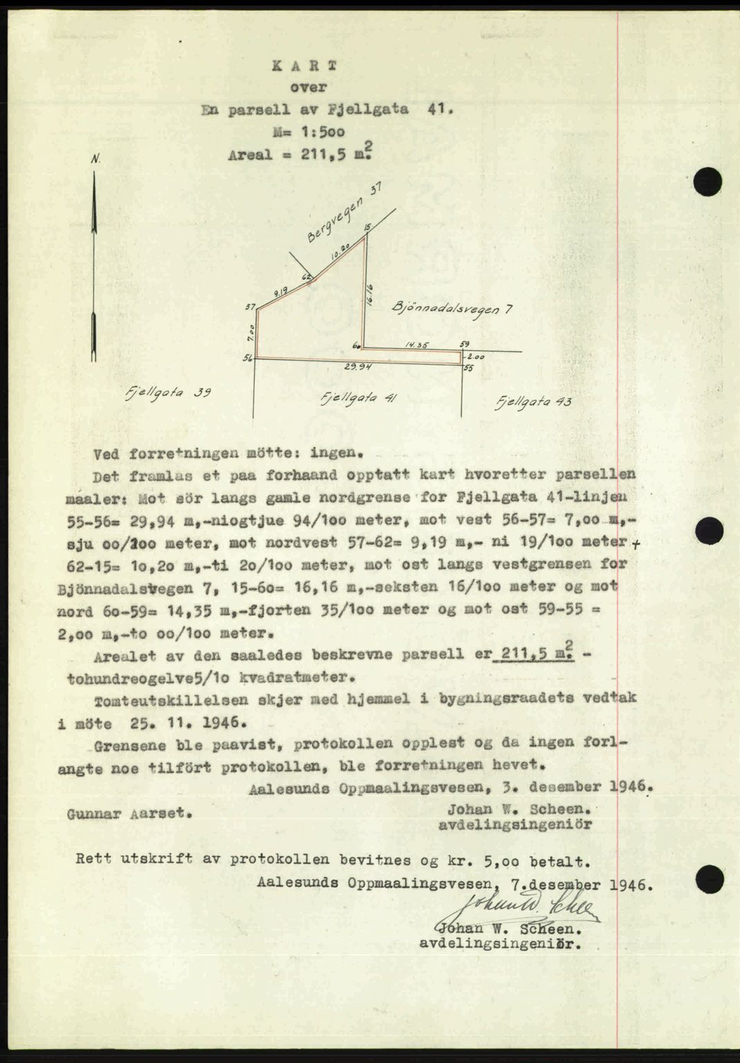 Ålesund byfogd, AV/SAT-A-4384: Mortgage book no. 36b, 1946-1947, Diary no: : 70/1947