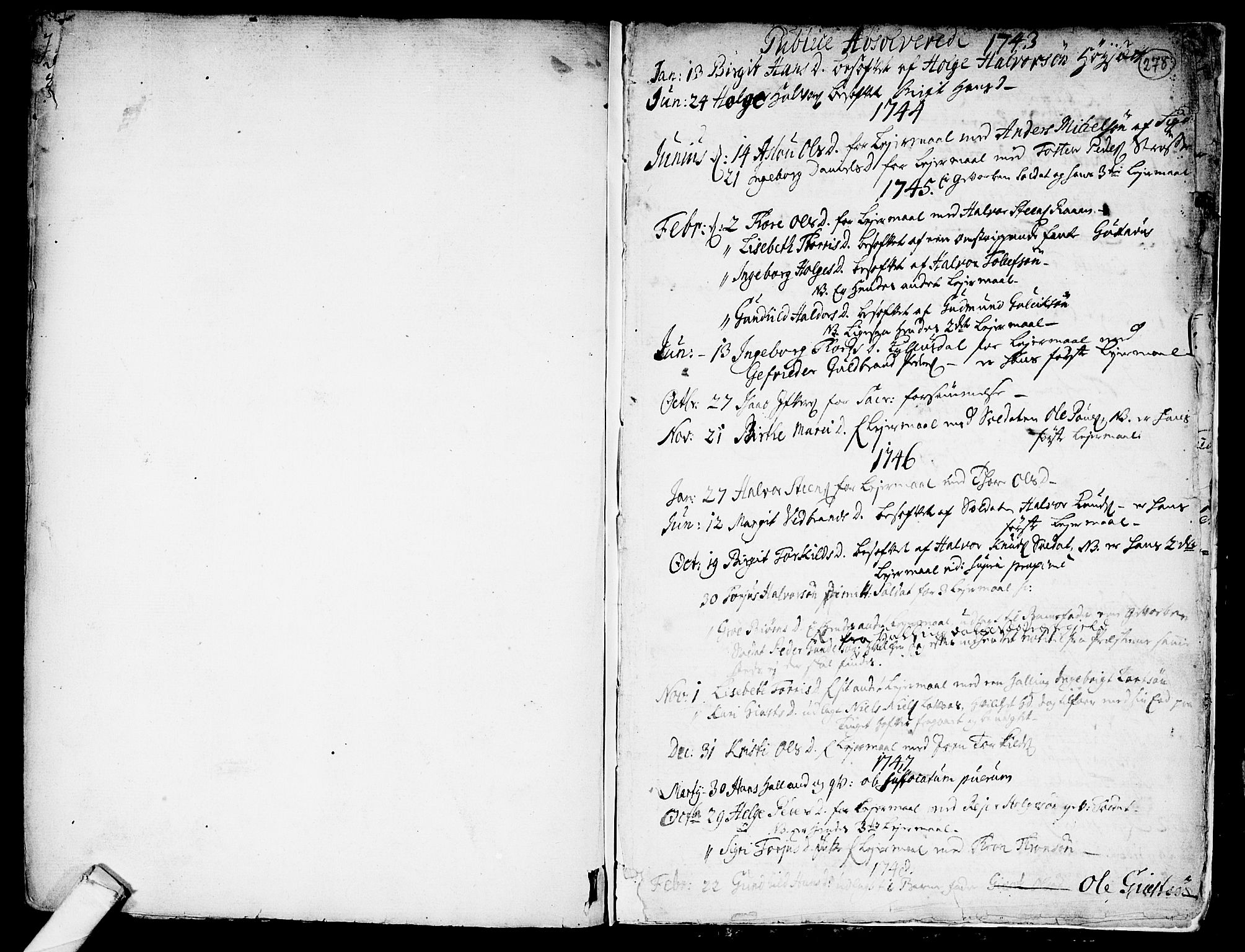 Rollag kirkebøker, SAKO/A-240/F/Fa/L0003: Parish register (official) no. I 3, 1743-1778, p. 278