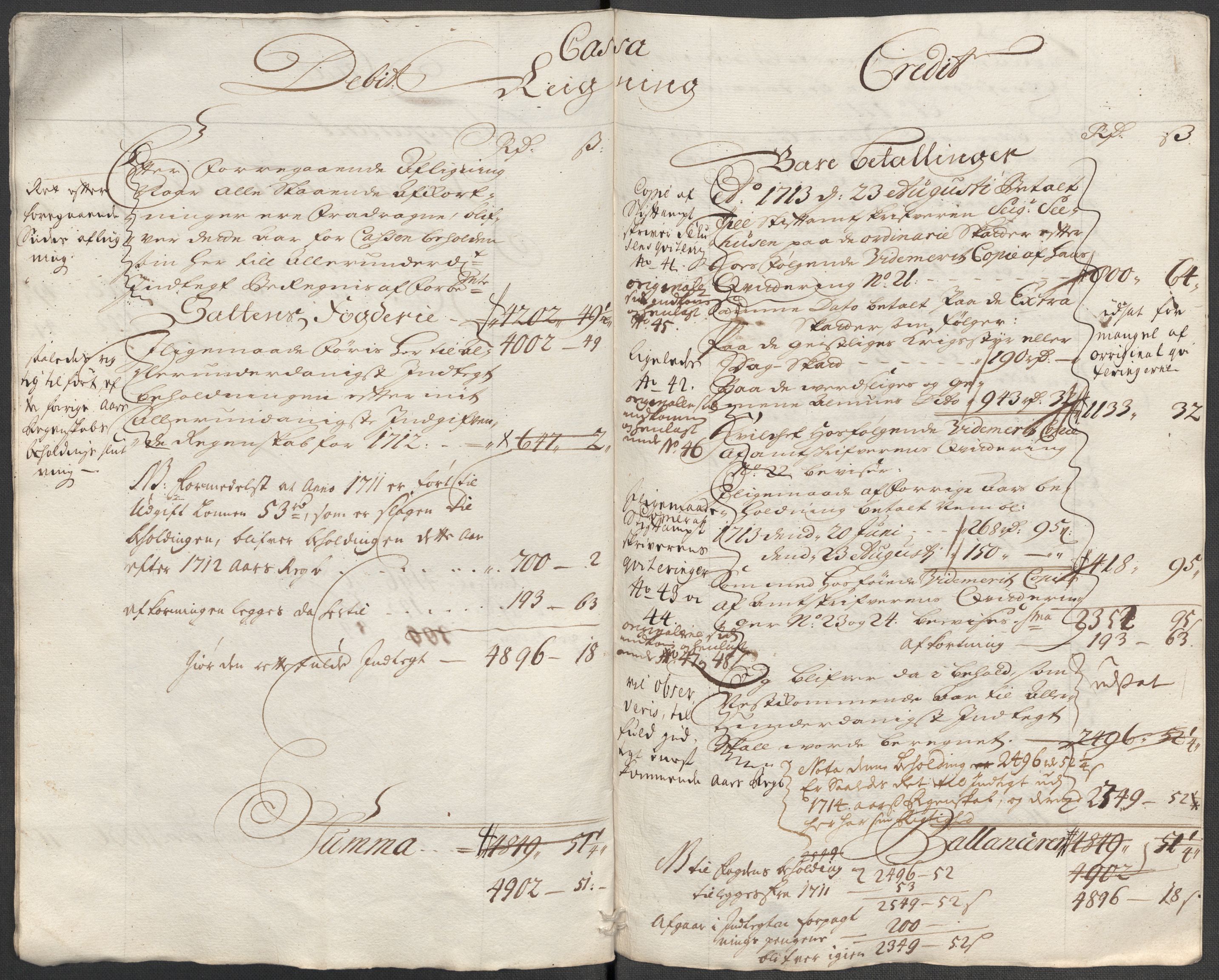 Rentekammeret inntil 1814, Reviderte regnskaper, Fogderegnskap, AV/RA-EA-4092/R66/L4583: Fogderegnskap Salten, 1713, p. 11