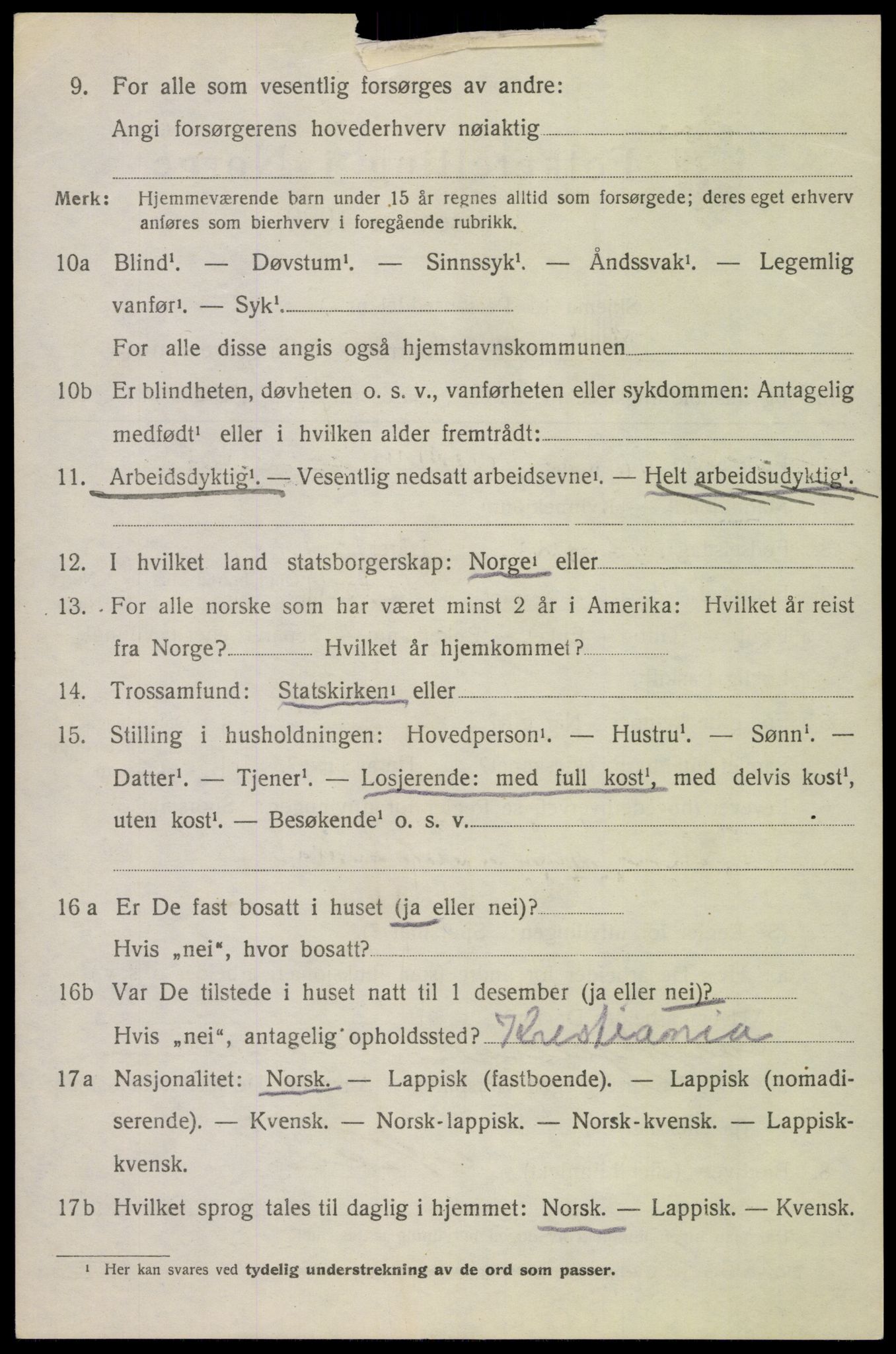 SAT, 1920 census for Hadsel, 1920, p. 6877