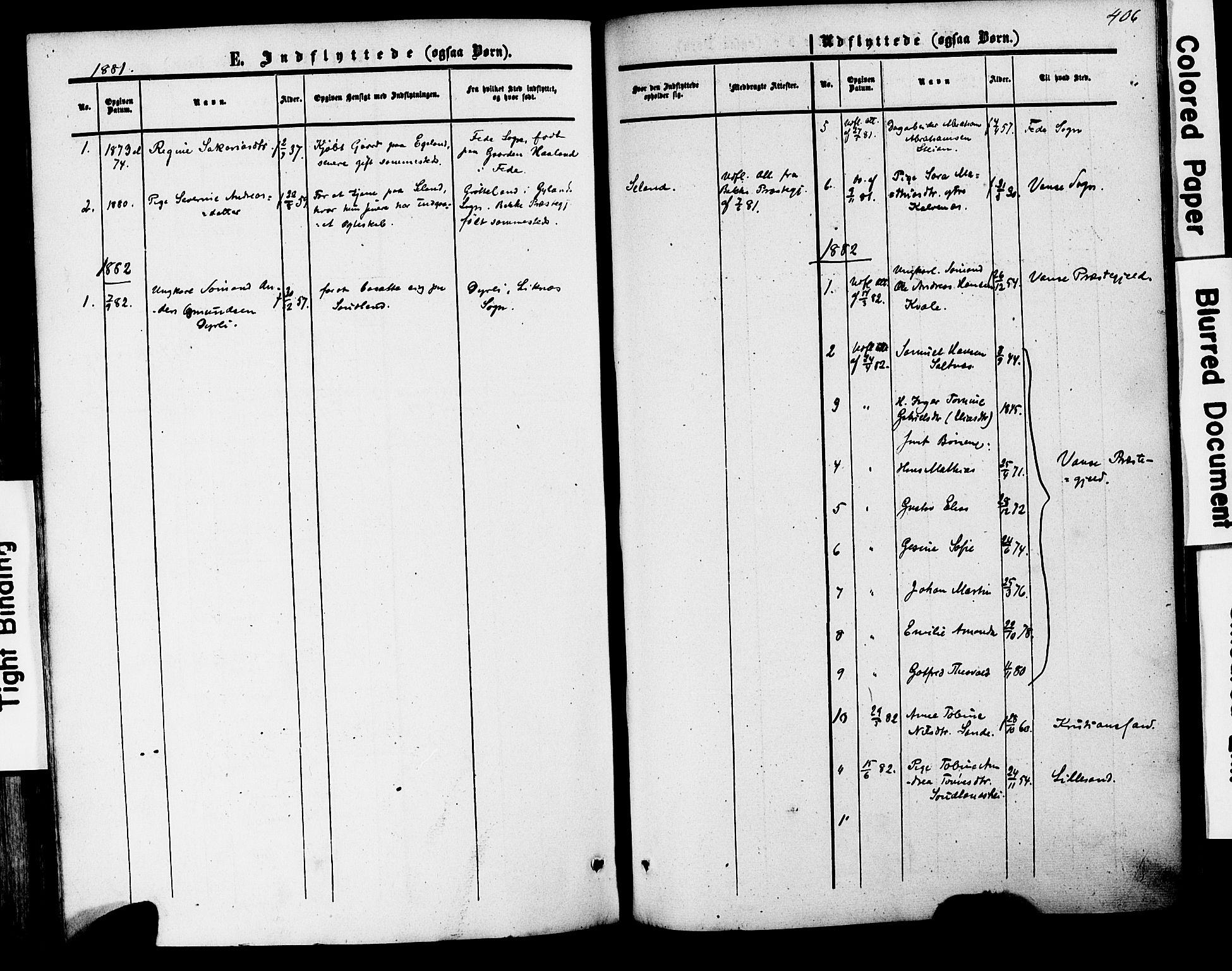 Herad sokneprestkontor, AV/SAK-1111-0018/F/Fa/Faa/L0005: Parish register (official) no. A 5, 1853-1886, p. 406