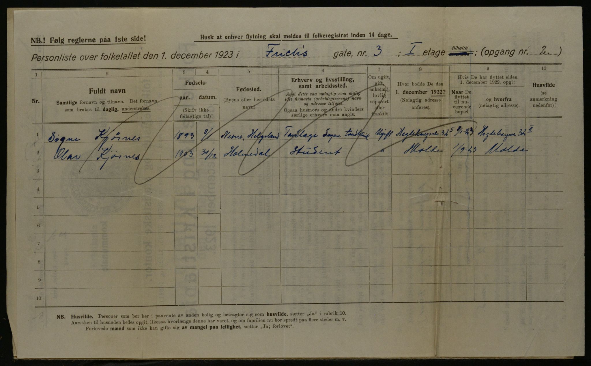 OBA, Municipal Census 1923 for Kristiania, 1923, p. 30118