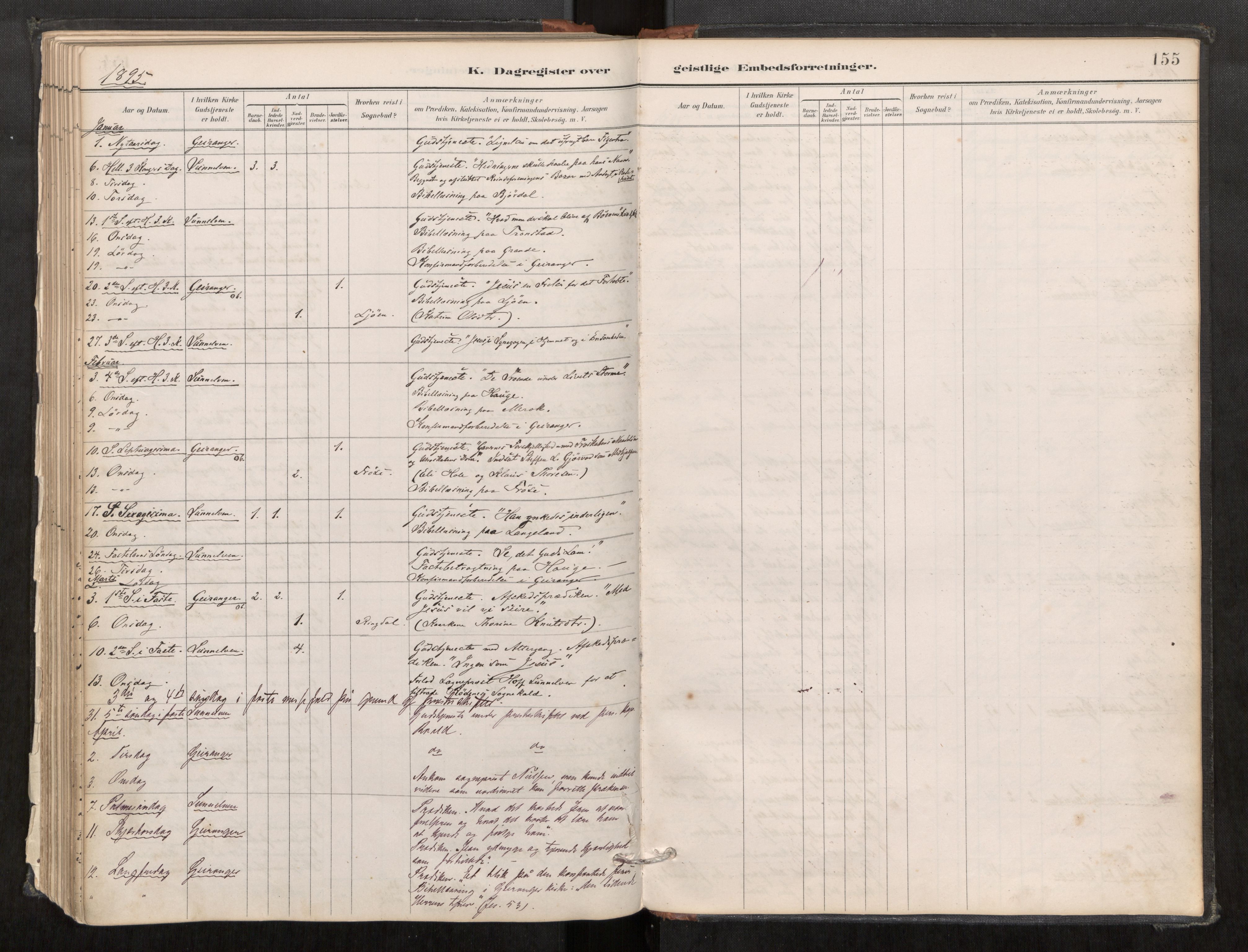 Sunnylven sokneprestkontor, AV/SAT-A-1007: Parish register (official) no. 517A09, 1887-1910, p. 155