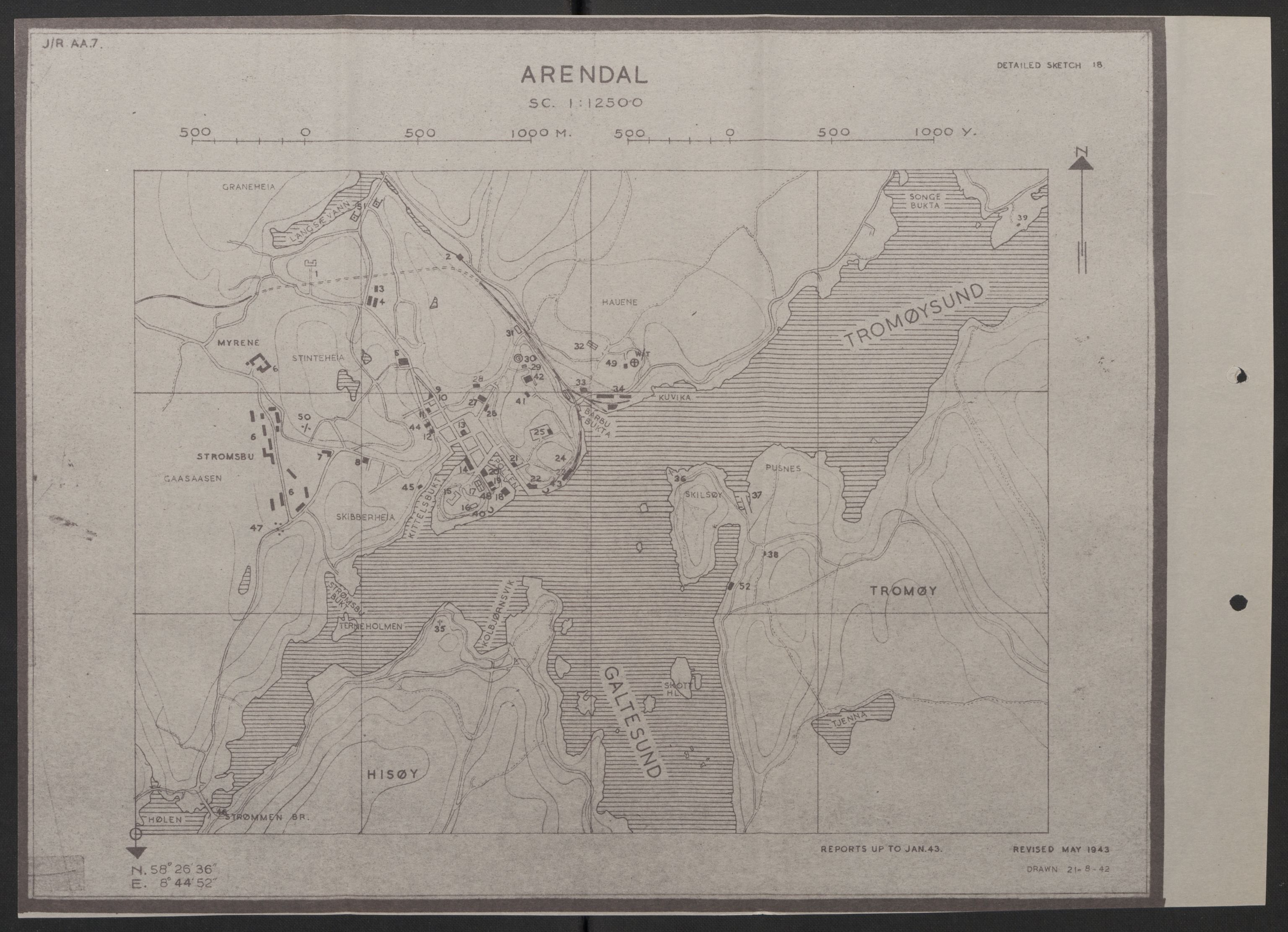 Forsvaret, Forsvarets overkommando II, AV/RA-RAFA-3915/D/Dd/L0002: Aust-Agder fylke, 1942-1944, p. 40