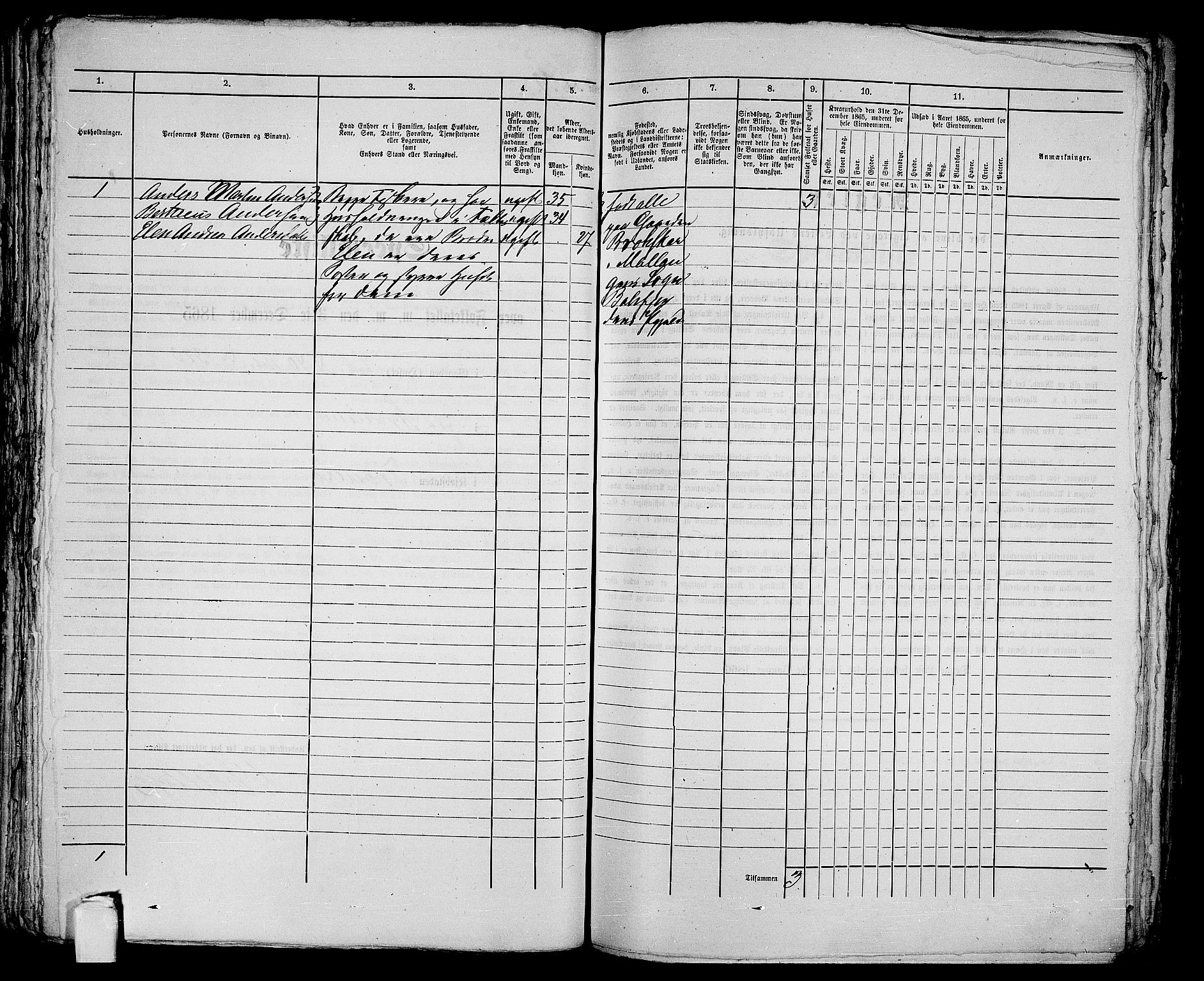 RA, 1865 census for Tromsø, 1865, p. 87