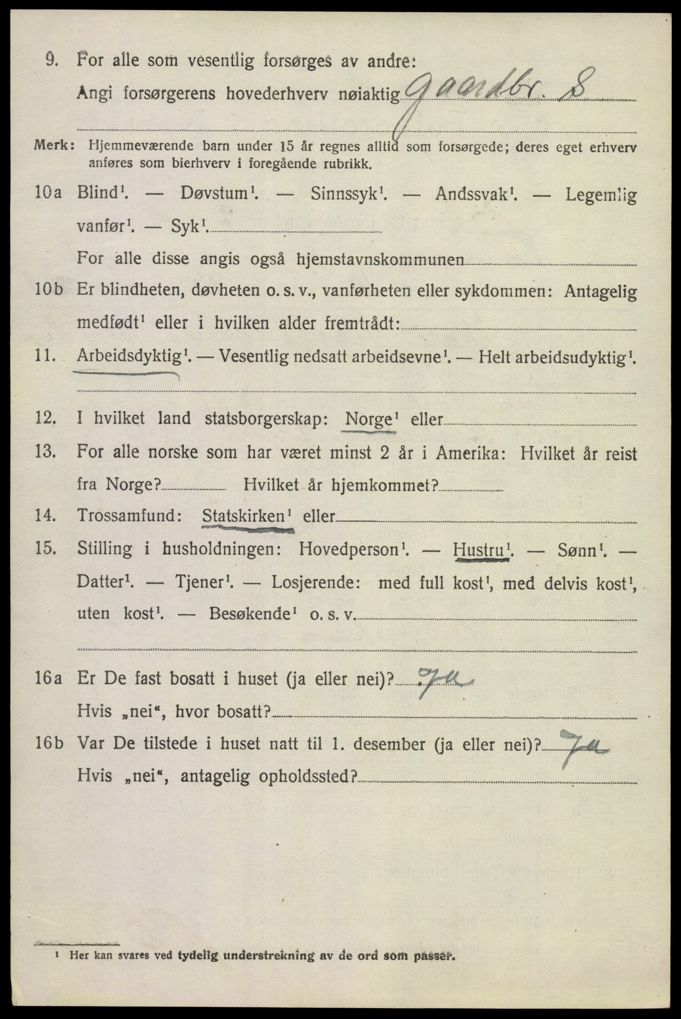 SAKO, 1920 census for Tinn, 1920, p. 2799