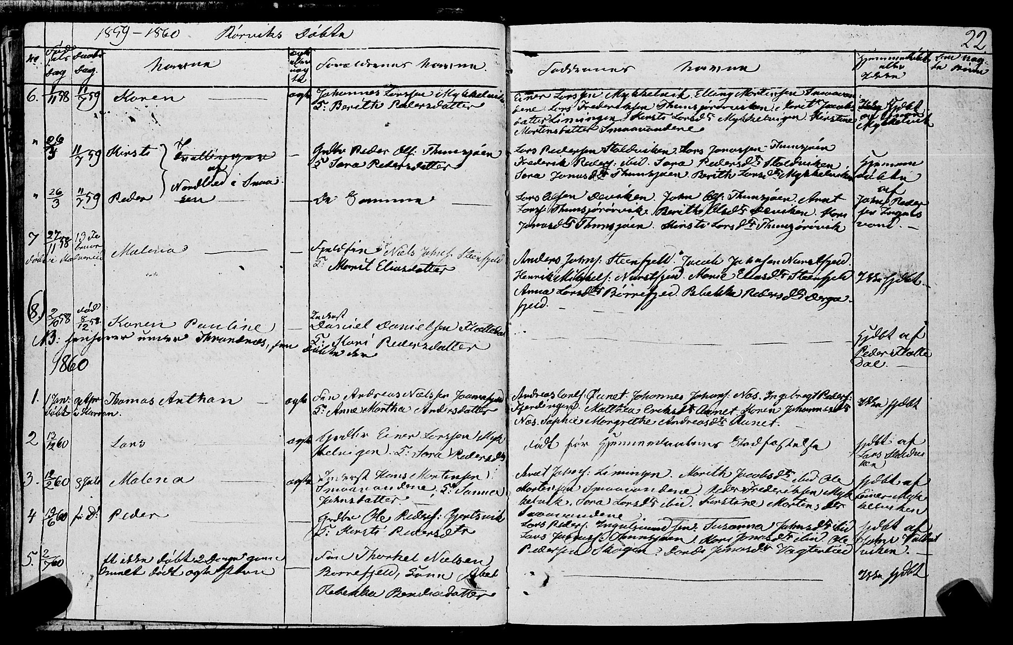 Ministerialprotokoller, klokkerbøker og fødselsregistre - Nord-Trøndelag, SAT/A-1458/762/L0538: Parish register (official) no. 762A02 /1, 1833-1879, p. 22