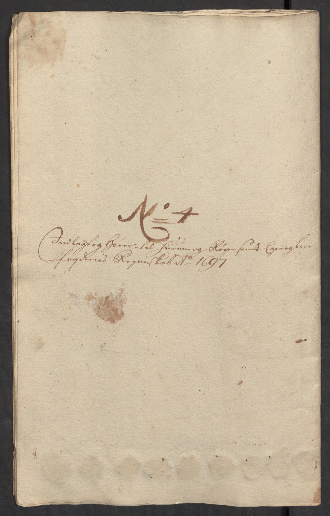 Rentekammeret inntil 1814, Reviderte regnskaper, Fogderegnskap, AV/RA-EA-4092/R30/L1695: Fogderegnskap Hurum, Røyken, Eiker og Lier, 1697, p. 38