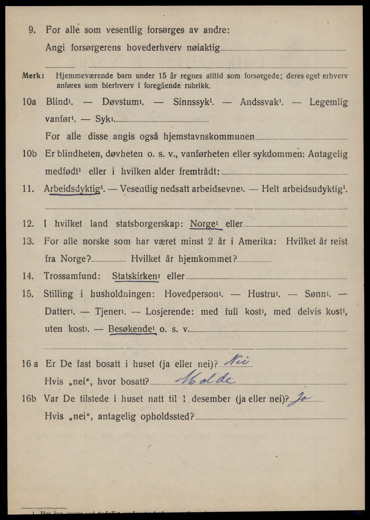 SAT, 1920 census for Fræna, 1920, p. 1514