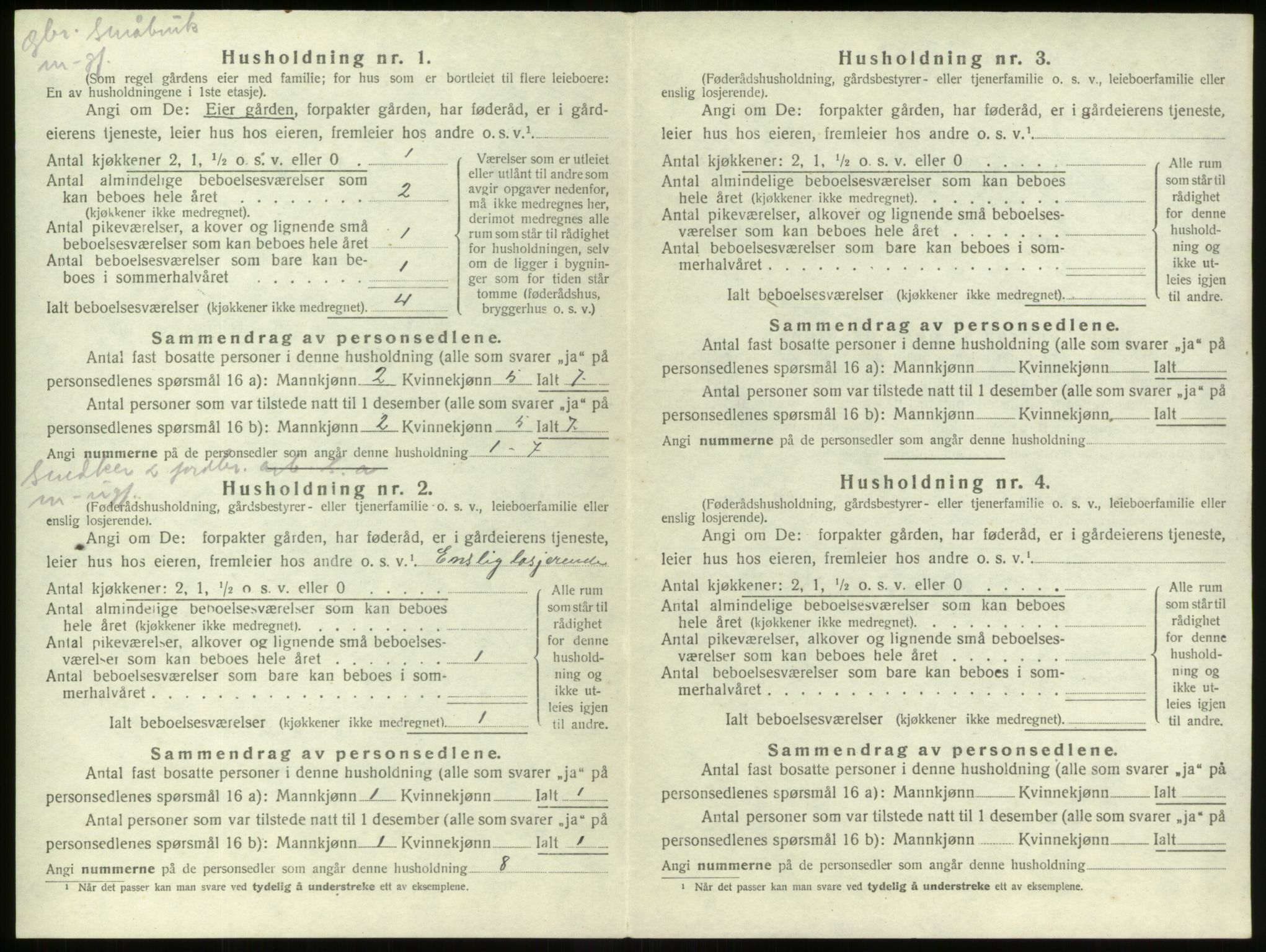 SAB, 1920 census for Stryn, 1920, p. 466