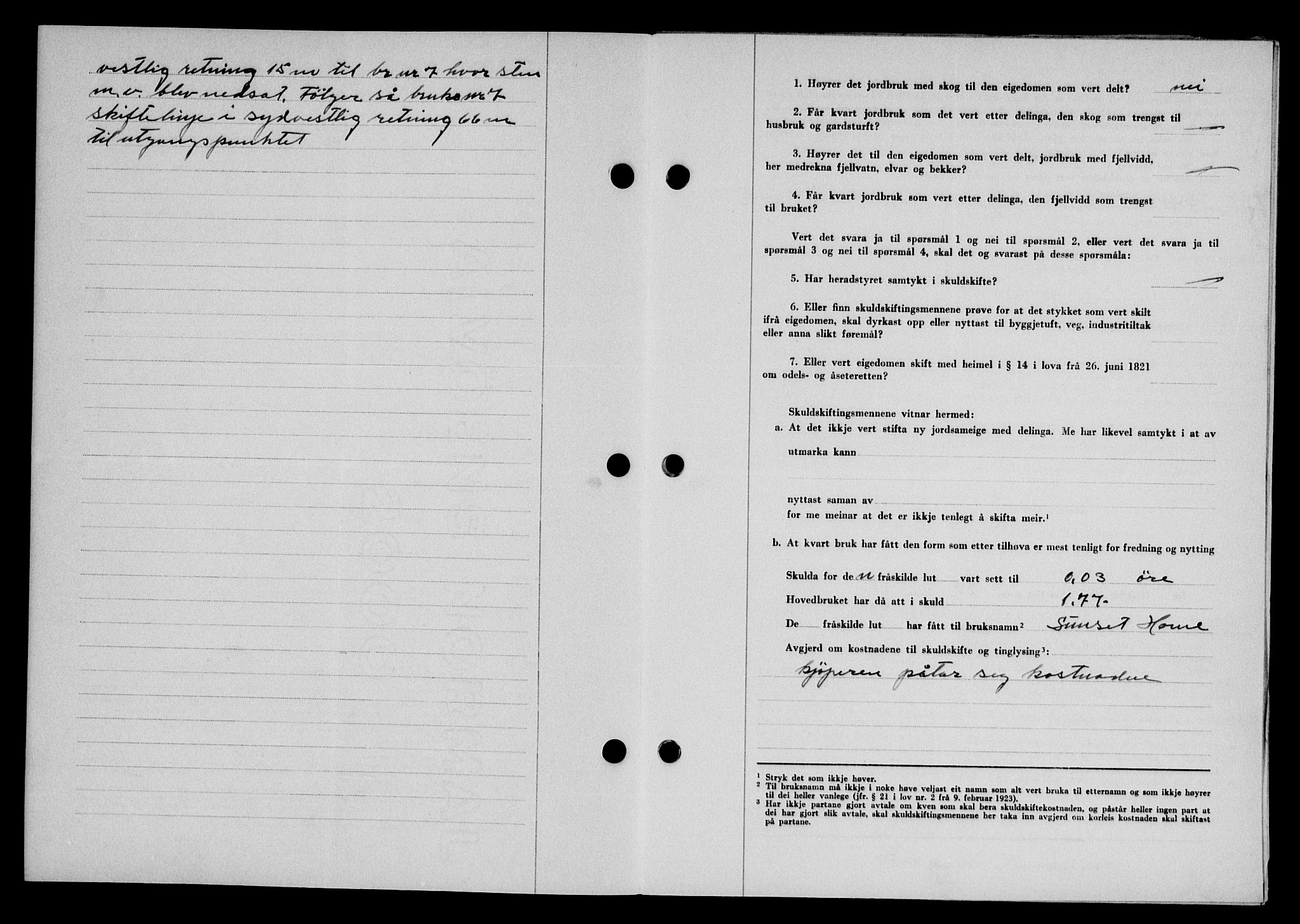 Karmsund sorenskriveri, SAST/A-100311/01/II/IIB/L0098: Mortgage book no. 78A, 1949-1950, Diary no: : 3284/1949
