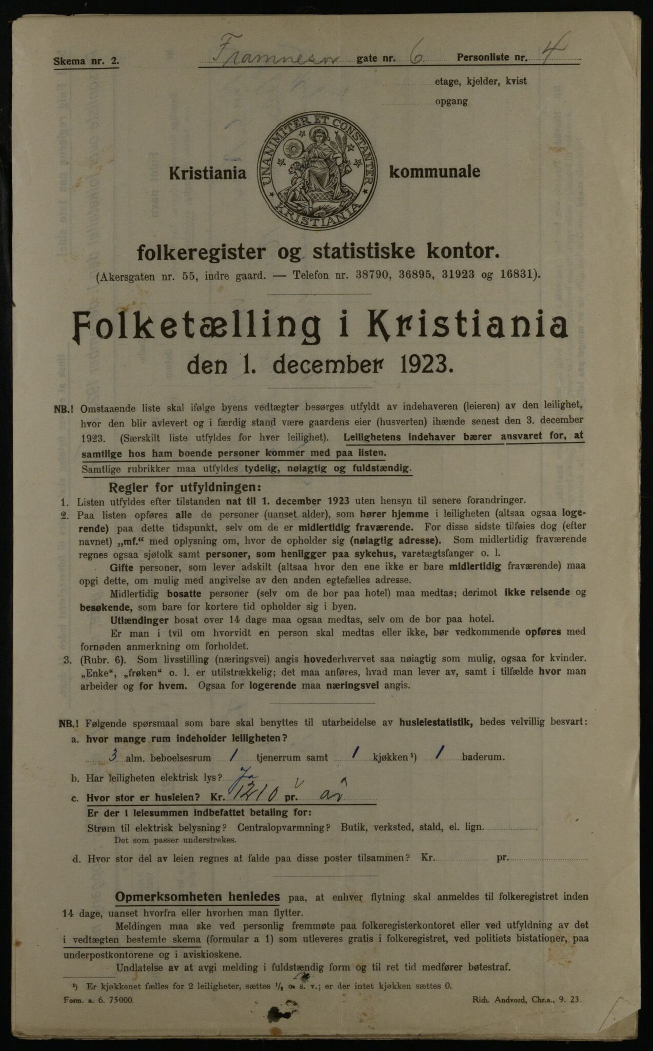 OBA, Municipal Census 1923 for Kristiania, 1923, p. 28503