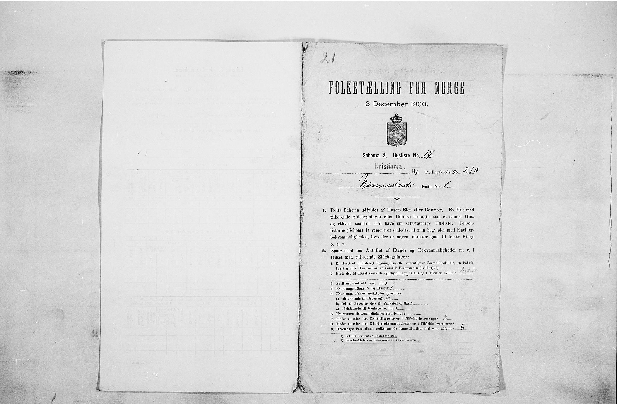 SAO, 1900 census for Kristiania, 1900, p. 62451