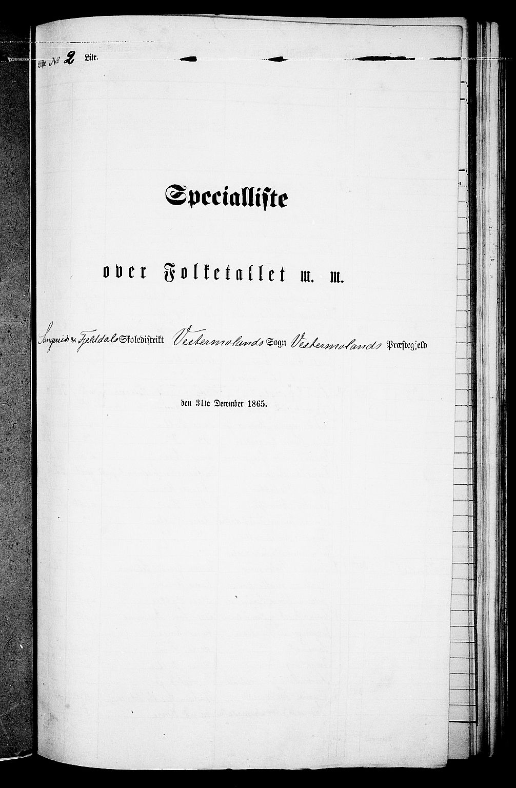 RA, 1865 census for Vestre Moland/Vestre Moland, 1865, p. 24