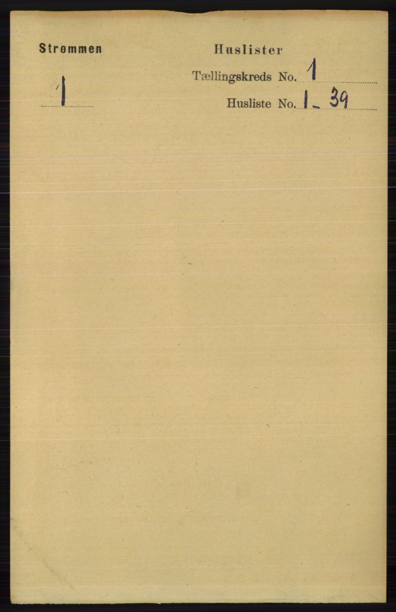 RA, 1891 census for 0711 Strømm, 1891, p. 14